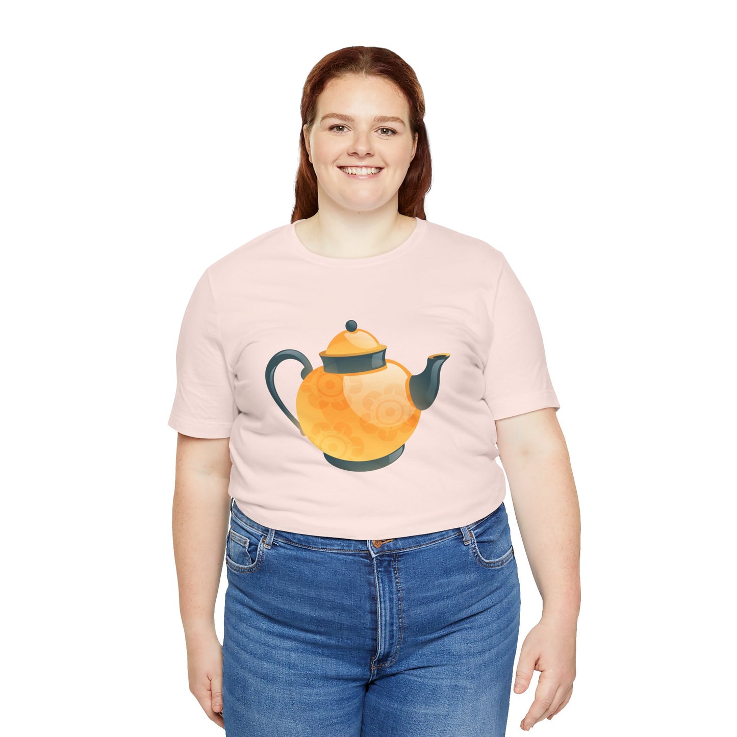 Unisex Jersey Short Sleeve Tee - Classic British Tea Kettle - Timeless Elegance in Tea Time