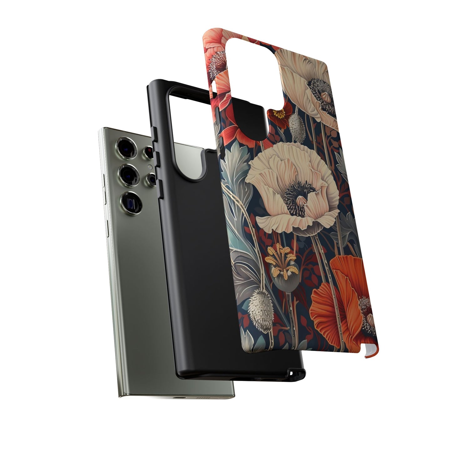 Floral iPhone Case, Tough Phone Cover, Artistic Protection, Flower Design, Unique Gift for Her, Phone Accessory, Trendy Tech
