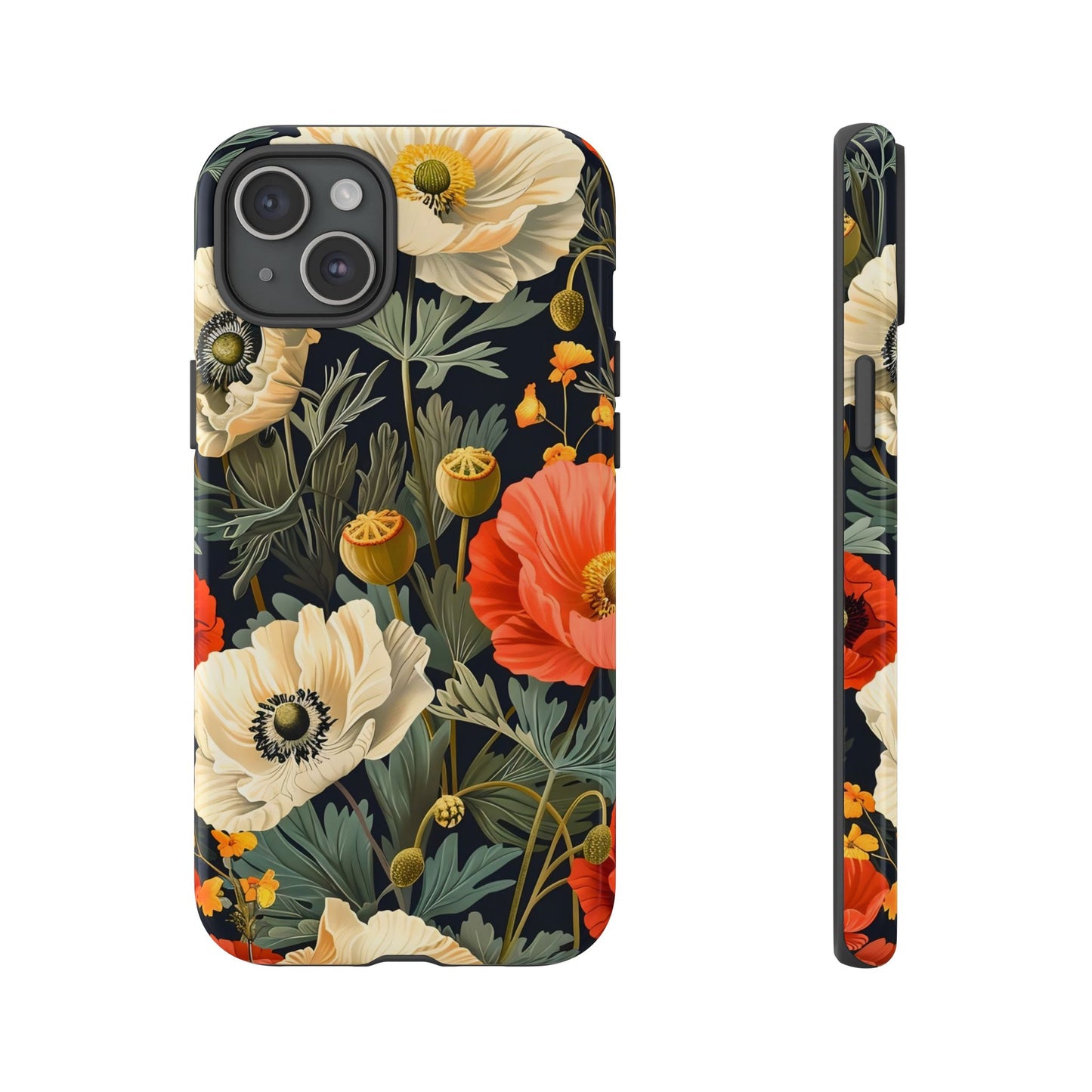 Floral Phone Case, Tough Cases with Botanical Design, Flower Protection Case, Gift for Nature Lovers, Eco-Friendly Mobile Cover