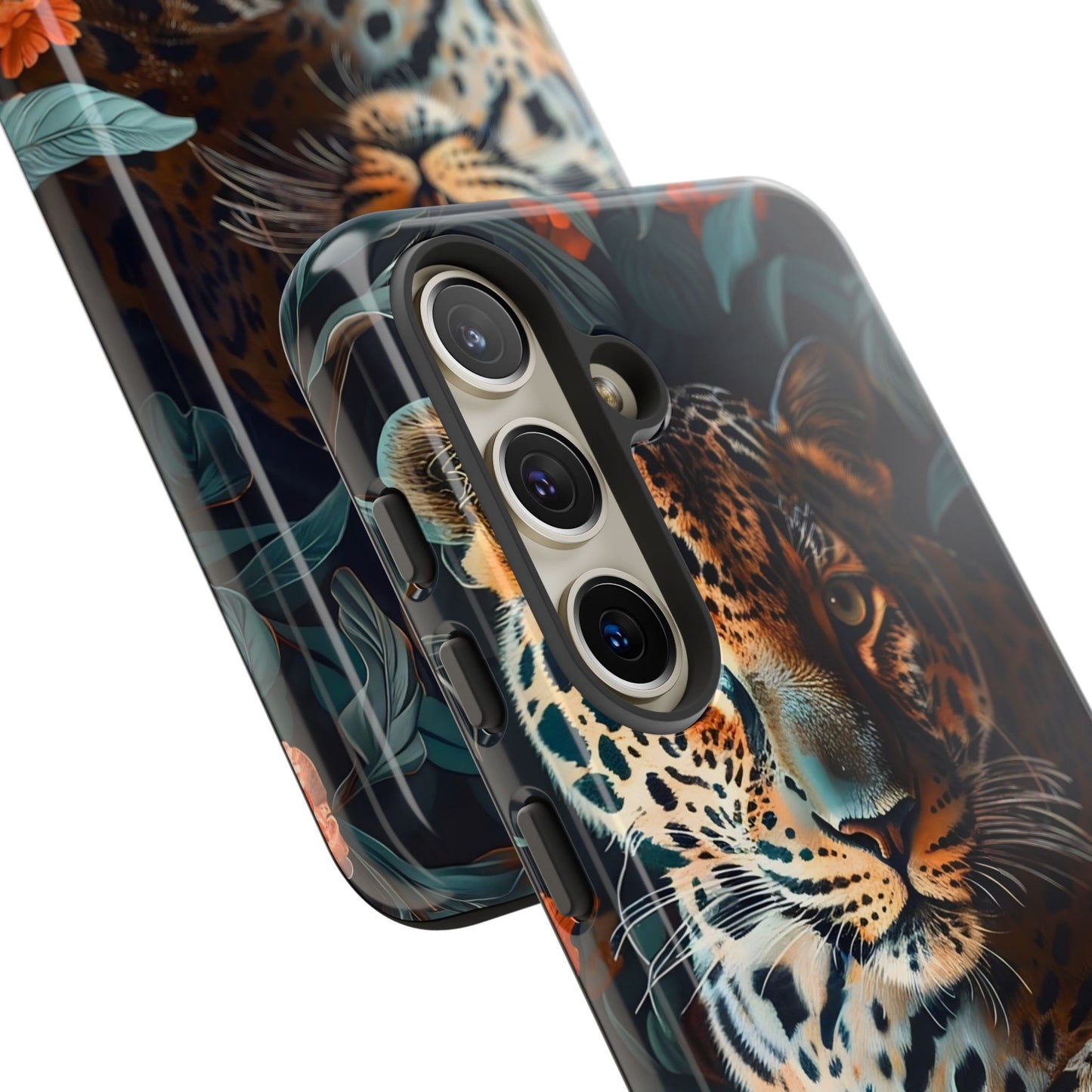 Wildlife Phone Case with Leopard Design | Tough Cases, Animal Prints, Floral Phone Cover, Gift for Nature Lovers, Unique Phone Accessories