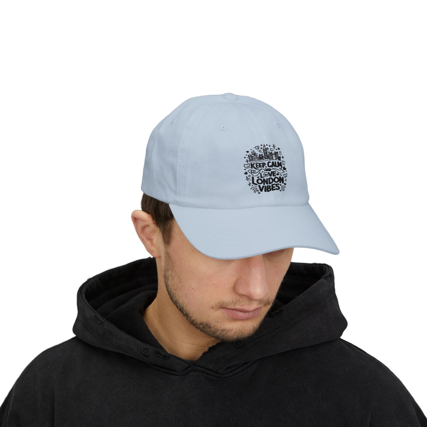 Keep Calm London Vibes Dad Cap, Trendy Hat, Casual Everyday Wear, Gift for Dad, Travel Accessory, Vintage Style Cap