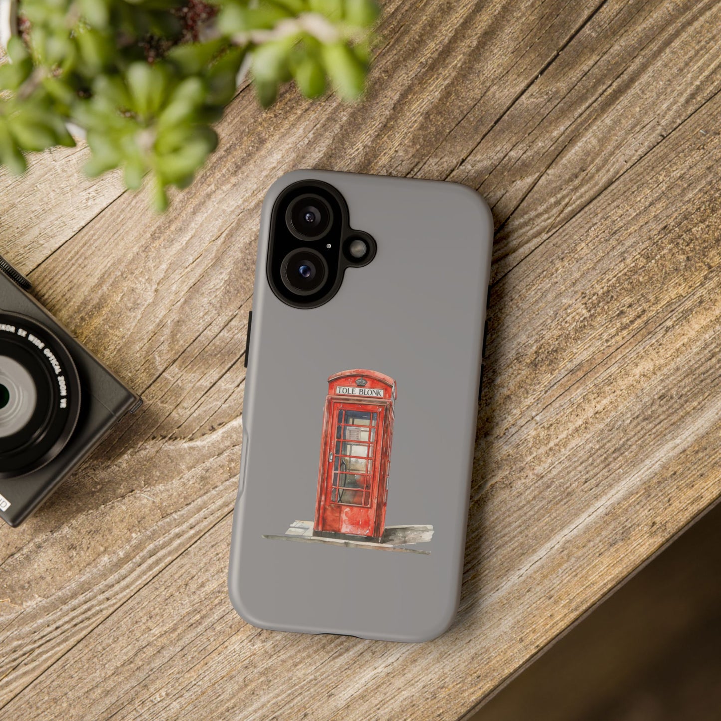 Red Phone Booth Phone Case, Vintage Style Case, Tough Cases for Gifts, Quirky Phone Accessories, Travel Lover's Gift