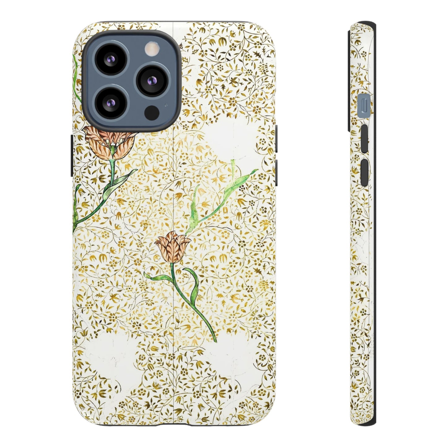 Elegant Floral Phone Case, Tough Cases for iPhone, Stylish Smartphone Cover, Protection with Floral Art, Unique Gift for Her
