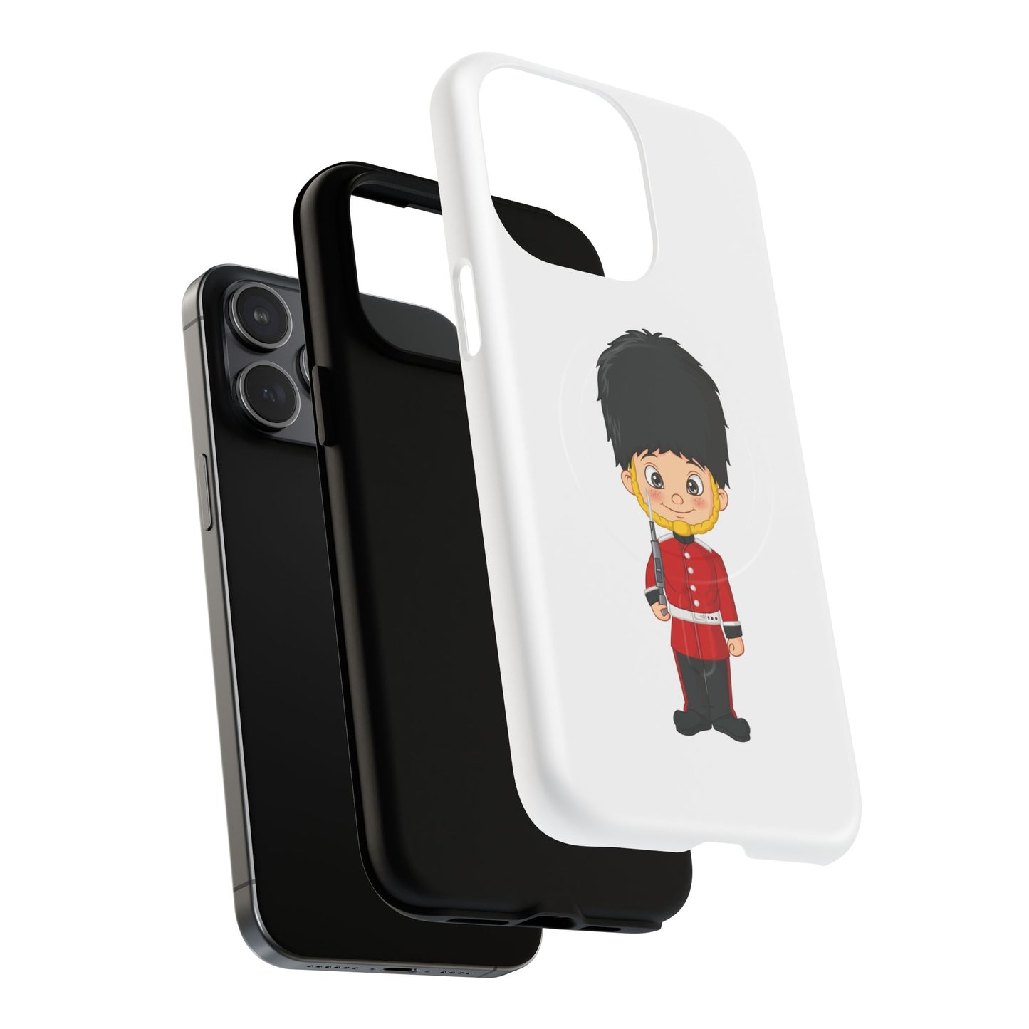 Cute Royal Guard Magnetic Phone Case, Kid's Phone Cover, Tough Magnetic Cases, Unique Gift for Kids, Birthday Gift Ideas