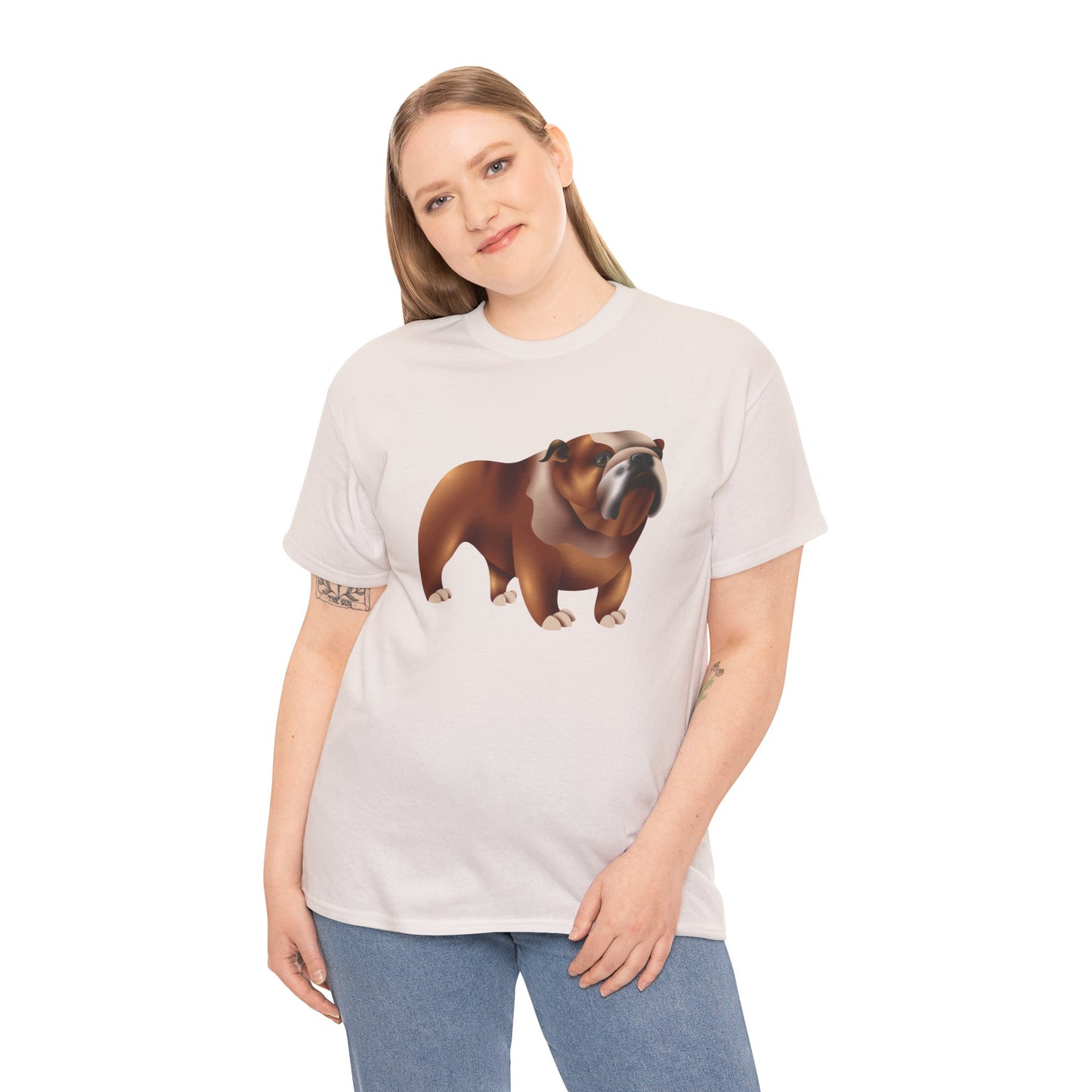 Unisex Heavy Cotton Tee - Adorable British Dog