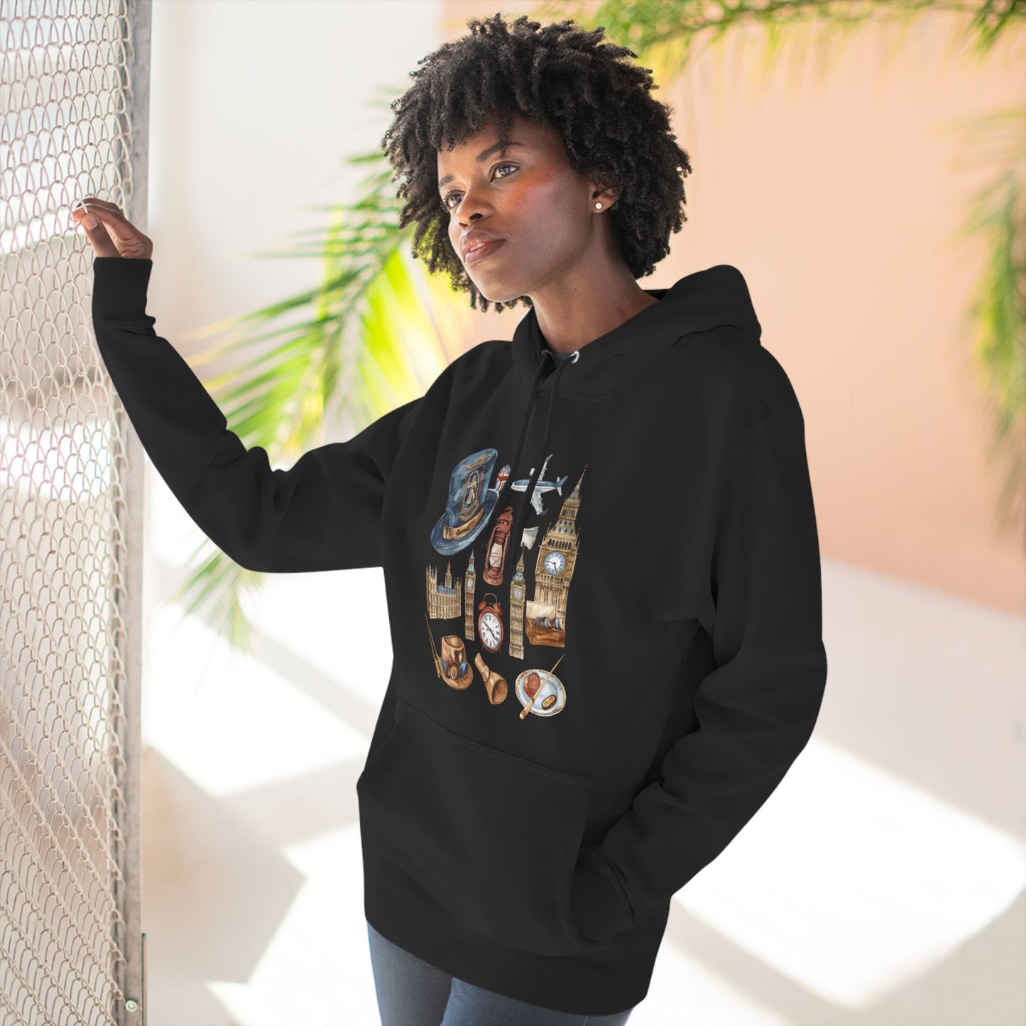 Vintage England Icons Classy Three-Panel Fleece Hoodie