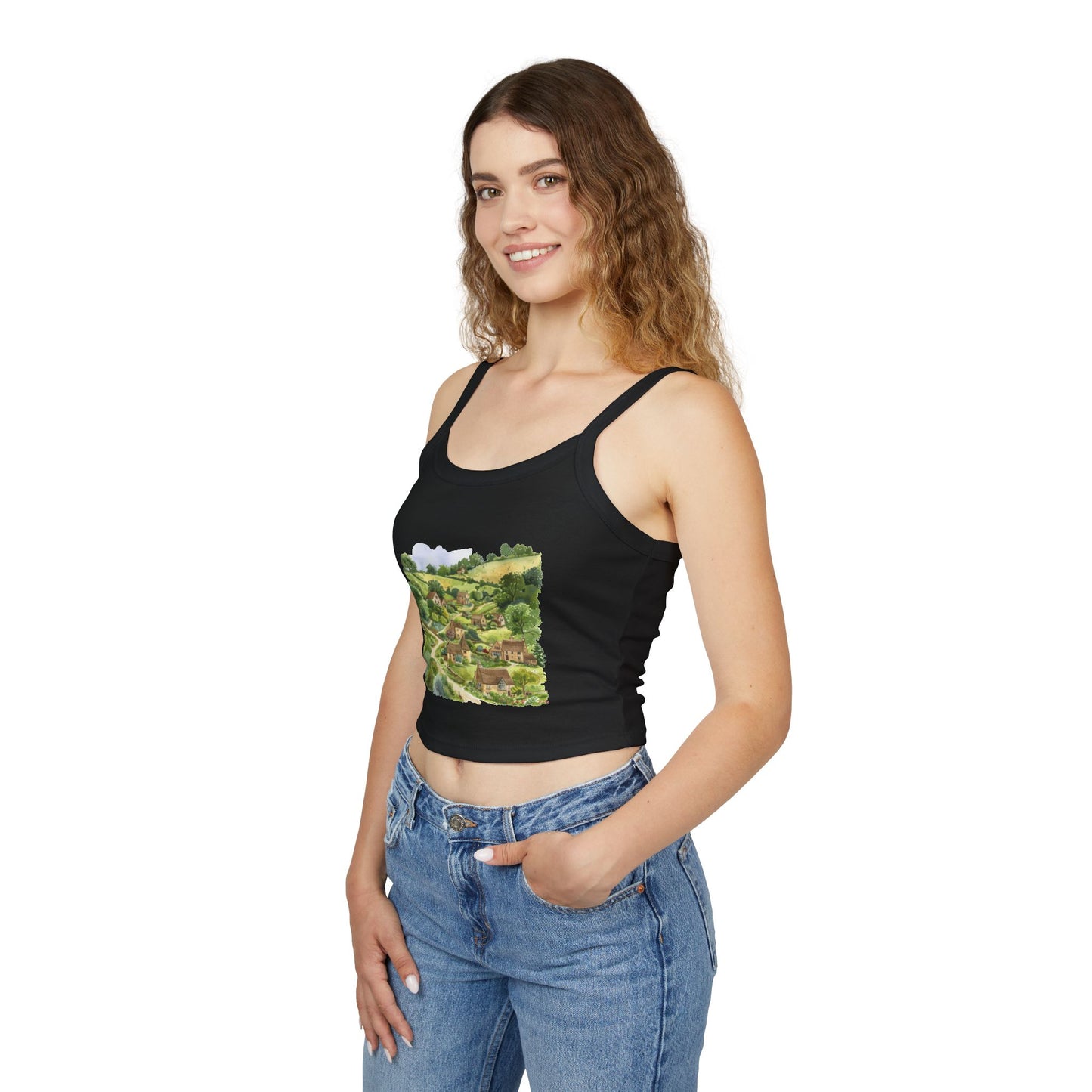 Women's Spaghetti Strap Tank Top - British Nature - Scenic Landscapes and Natural Beauty