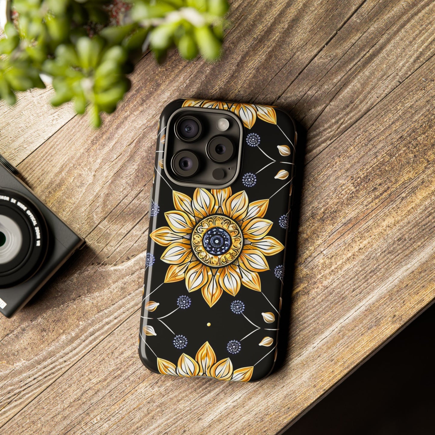 Floral Phone Case with Mandala Design, Tough Cases for iPhone & Samsung, Boho Style, Gift for Her, Unique Accessories