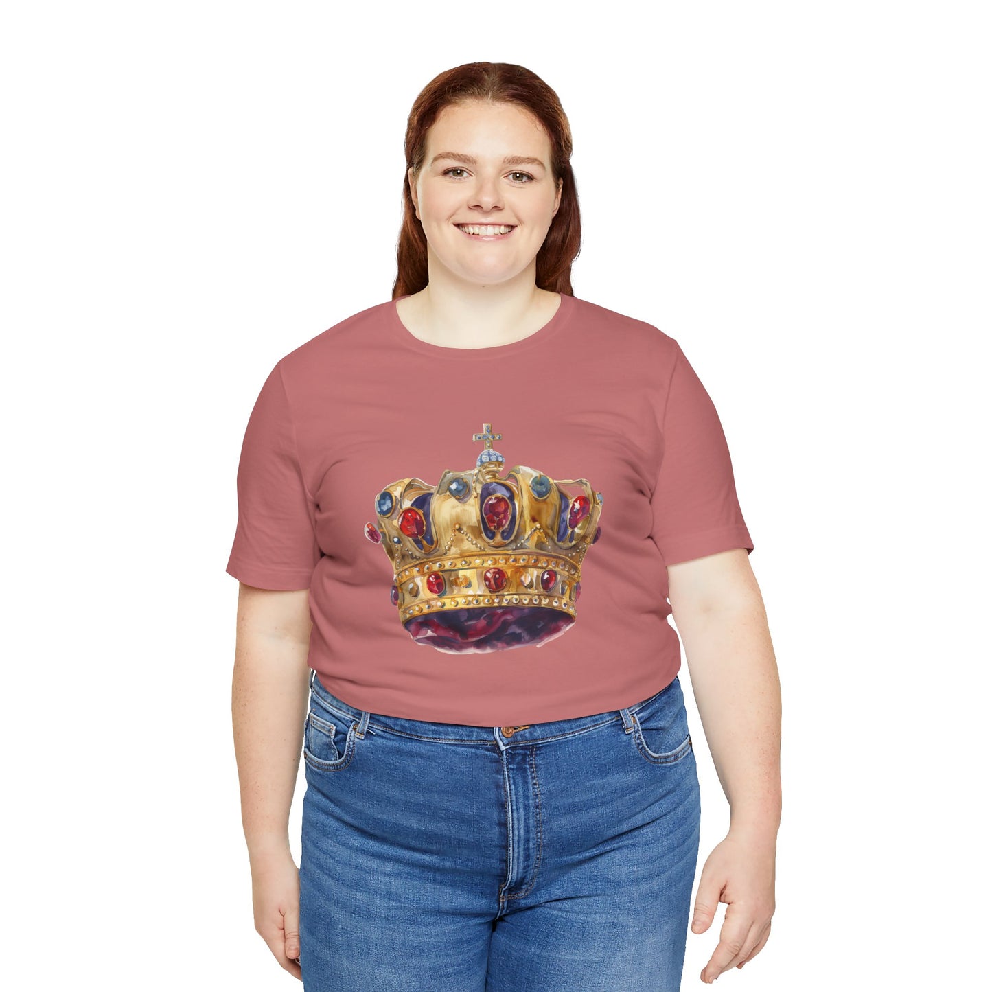 Unisex Jersey Short Sleeve Tee - British Royal Crown Design