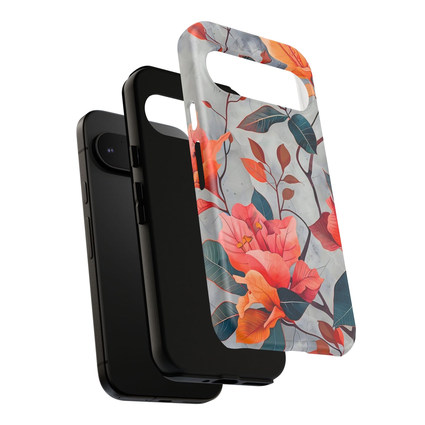 Floral Phone Case, Tough Cases, Flower Power, Gift for Her, Decorative Phone Cover, Trendy Accessories, Everyday Style