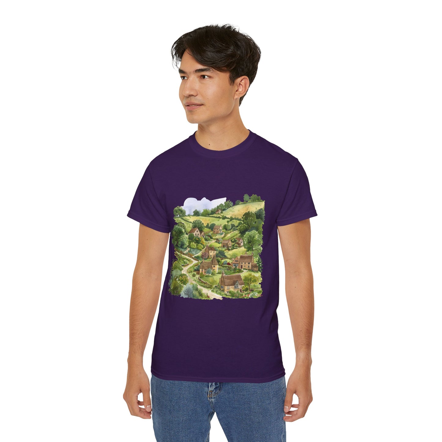 Unisex Ultra Cotton Tee - The Charm of British Nature and Culture