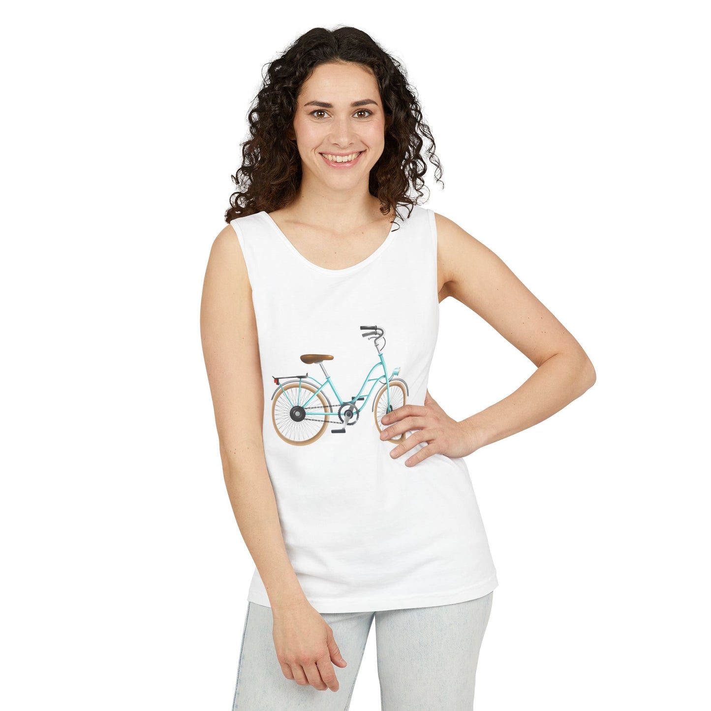 Unisex Garment-Dyed Tank Top - Vintage Bicycle