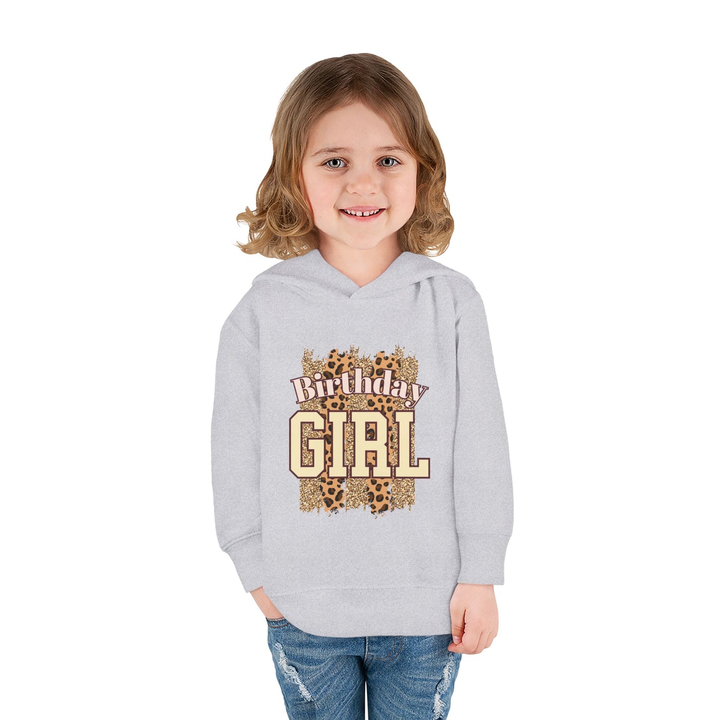 Birthday Girl Toddler Fleece Hoodie - Cute Animal Print Design