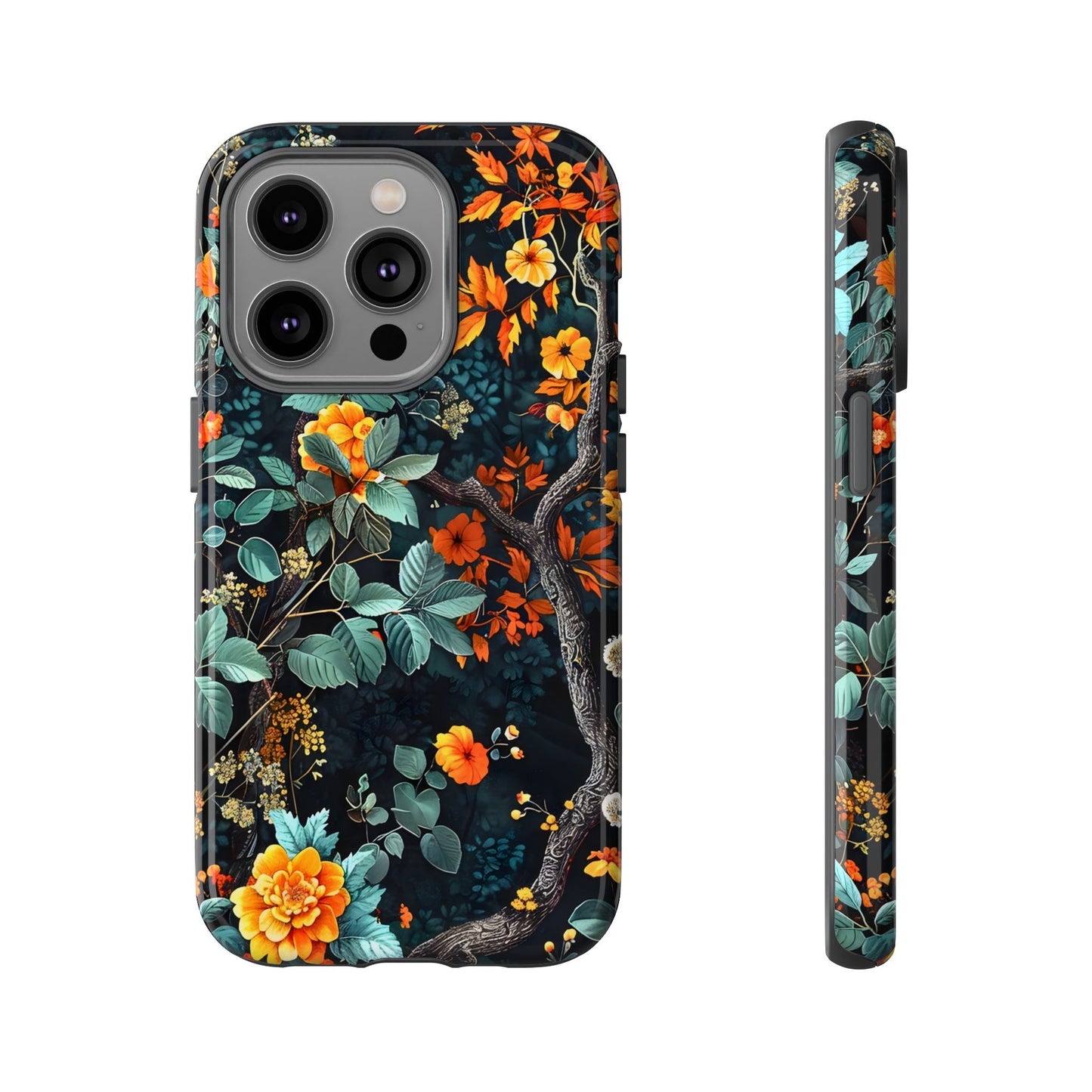 Floral Phone Case | Tough Cases, Protective Cover, Gift for Her, Autumn Vibes, Floral Phone Accessory, Unique Design