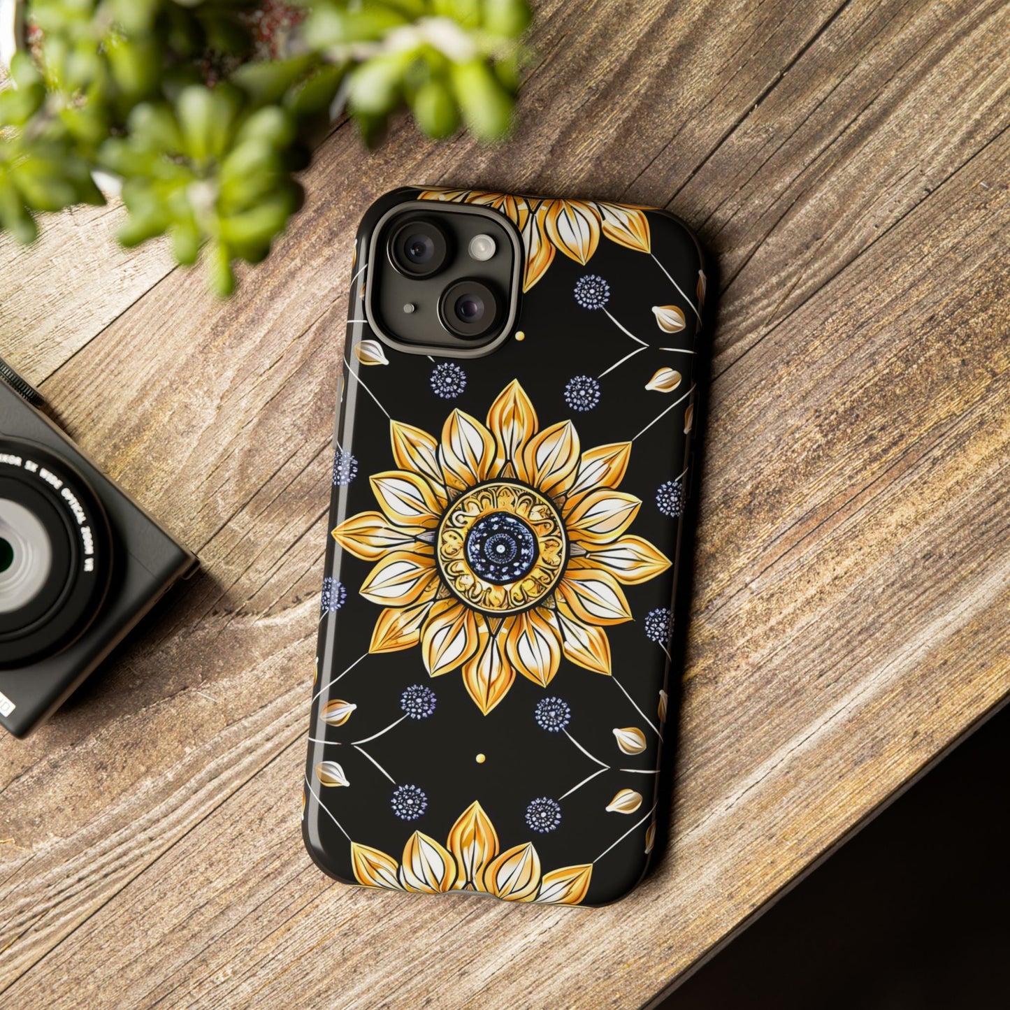 Floral Phone Case with Mandala Design, Tough Cases for iPhone & Samsung, Boho Style, Gift for Her, Unique Accessories