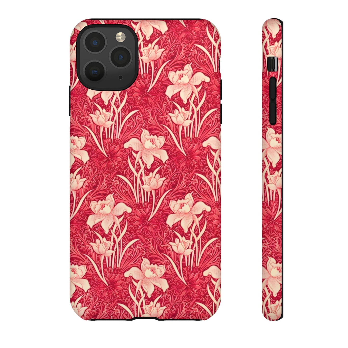 Floral Tough Phone Case - Durable, Stylish Accessory, Perfect Gift for Her, Floral Pattern, Customizable, Ideal for Daily Use