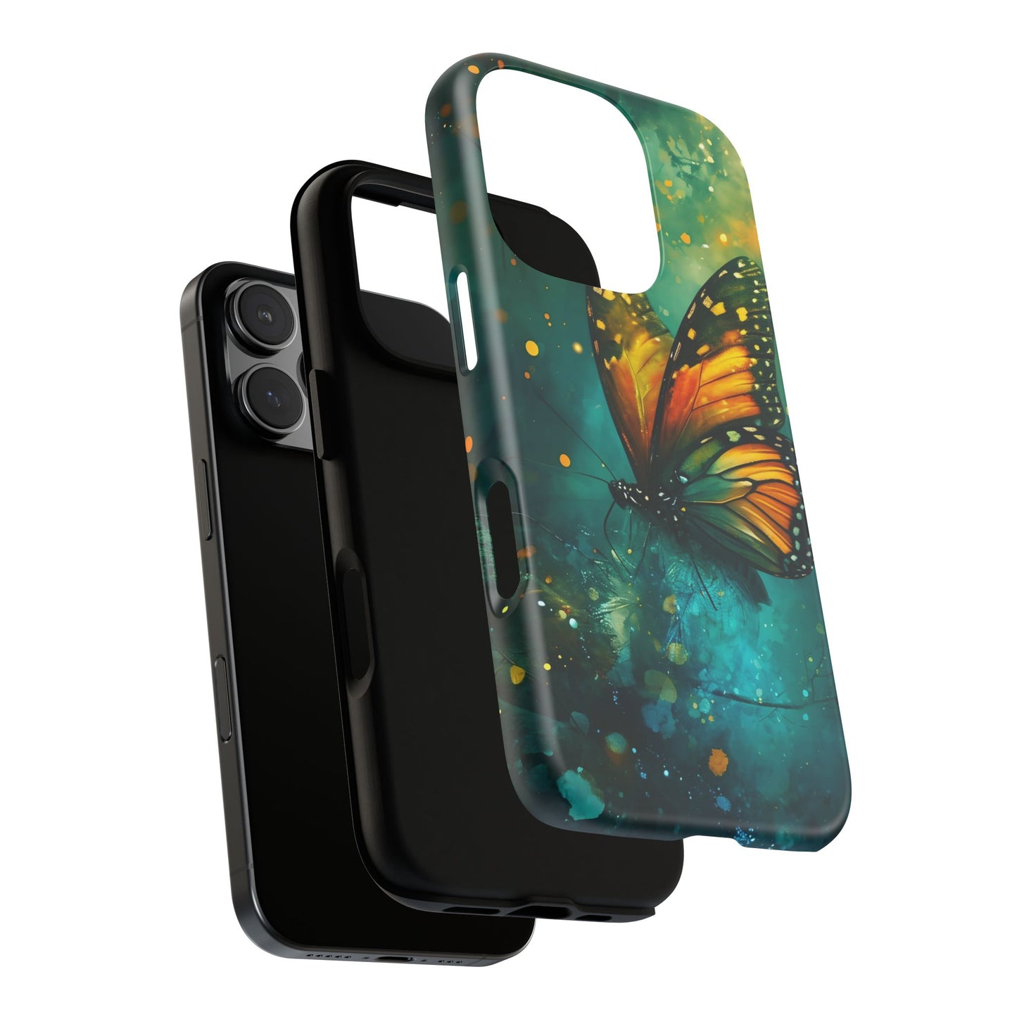 Colorful Butterfly Phone Case, Tough Cases for iPhone and Samsung, Cute Tech Accessories, Nature Lovers Gift, Vibrant Floral Design