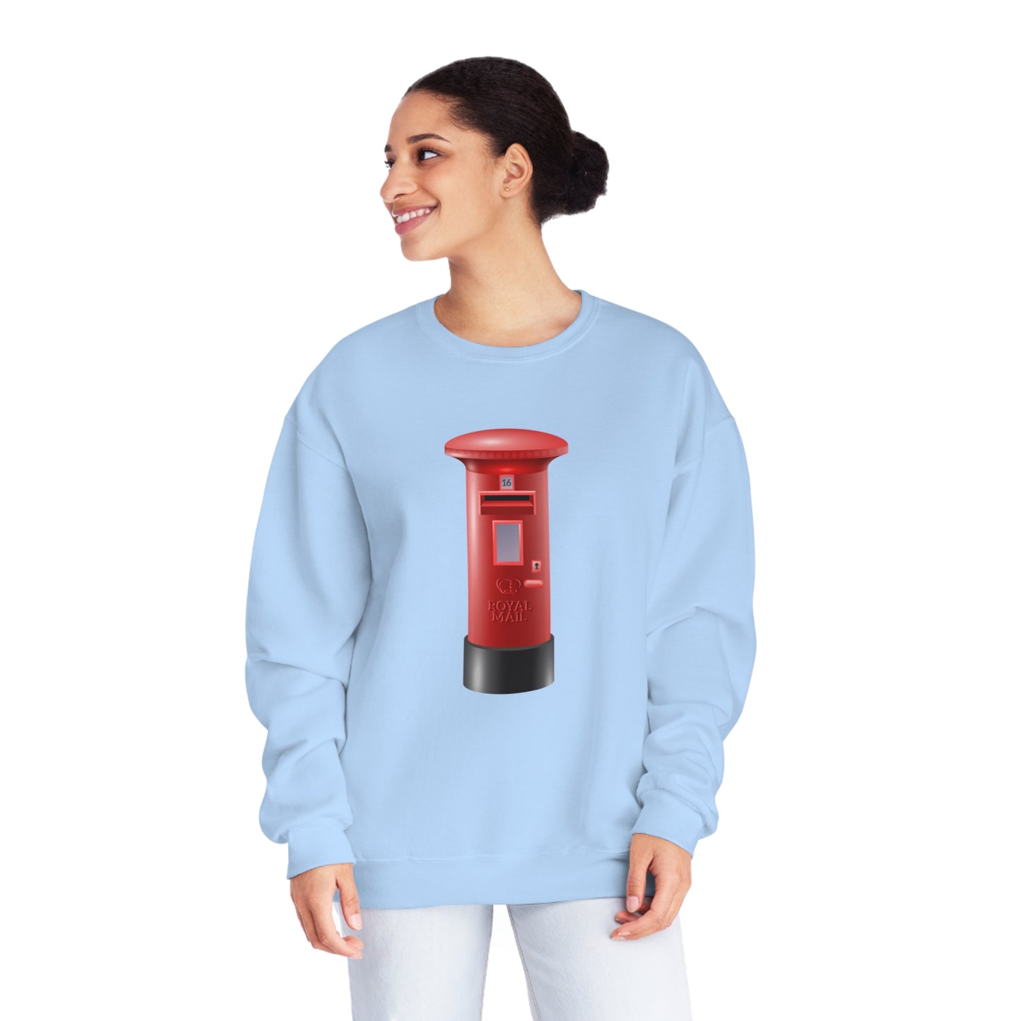 Unisex NuBlend® Crewneck Sweatshirt - Classic UK Royal Mailbox Design - British Postbox Icon