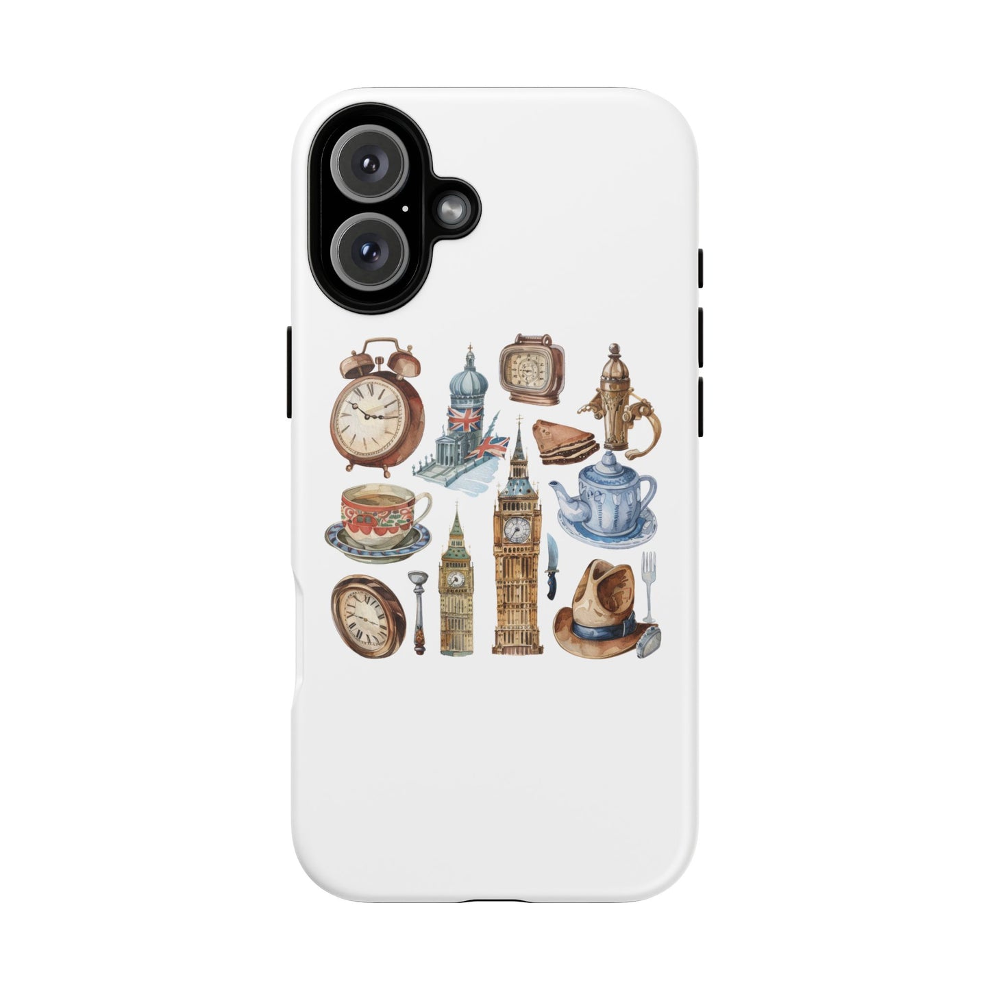 Vintage Illustrative Phone Case, Whimsical Tough Phone Cover, Gifts for Her, Unique Cell Phone Accessory