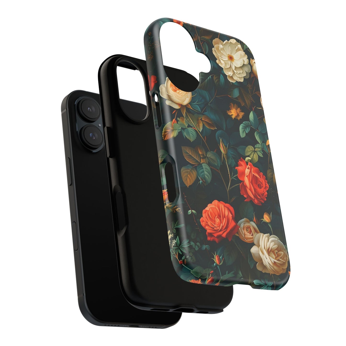 Floral iPhone Case, Tough Phone Cover, Flower Design Phone Accessory, Gift for Her, Spring Style, Floral Protection Case
