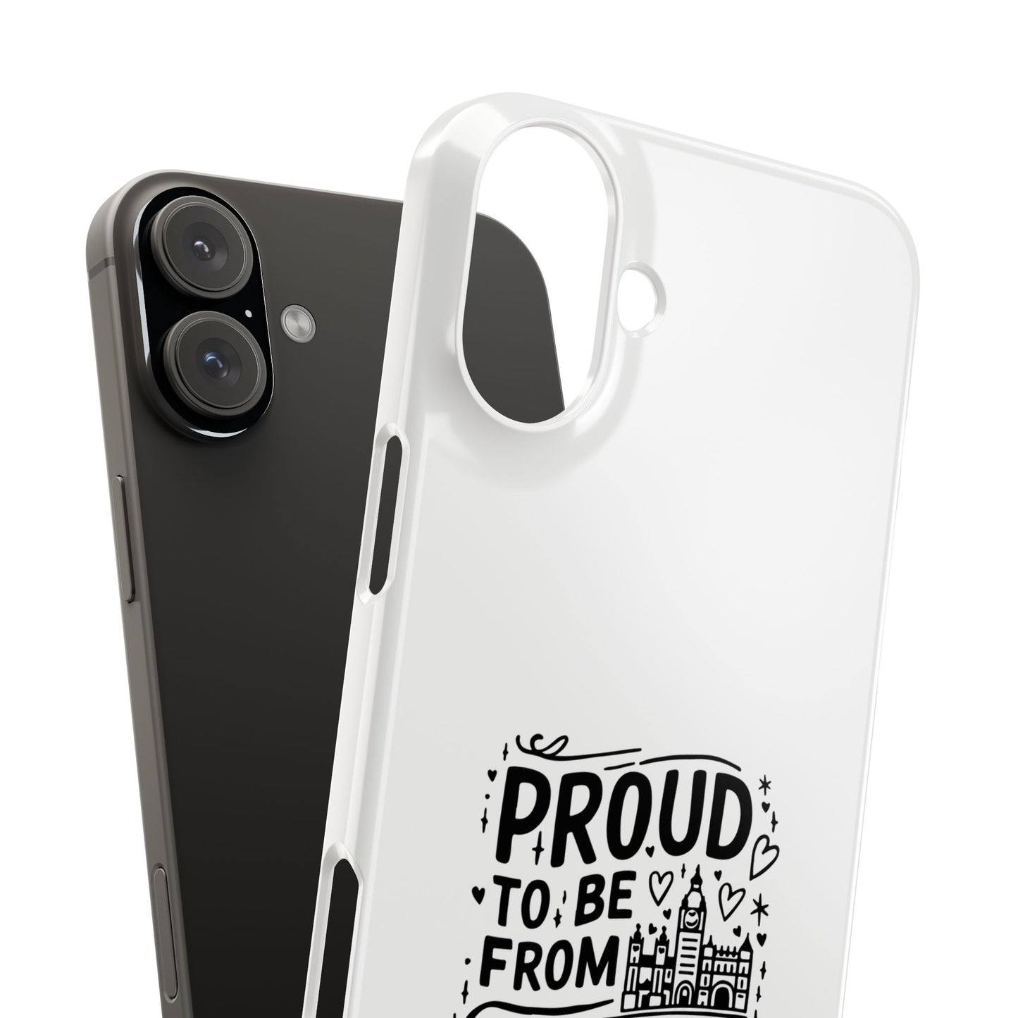 Proud to Be from London Slim Phone Case, City Pride Accessory, Gift for London Lovers, Travel Souvenir, Unique Phone Cover