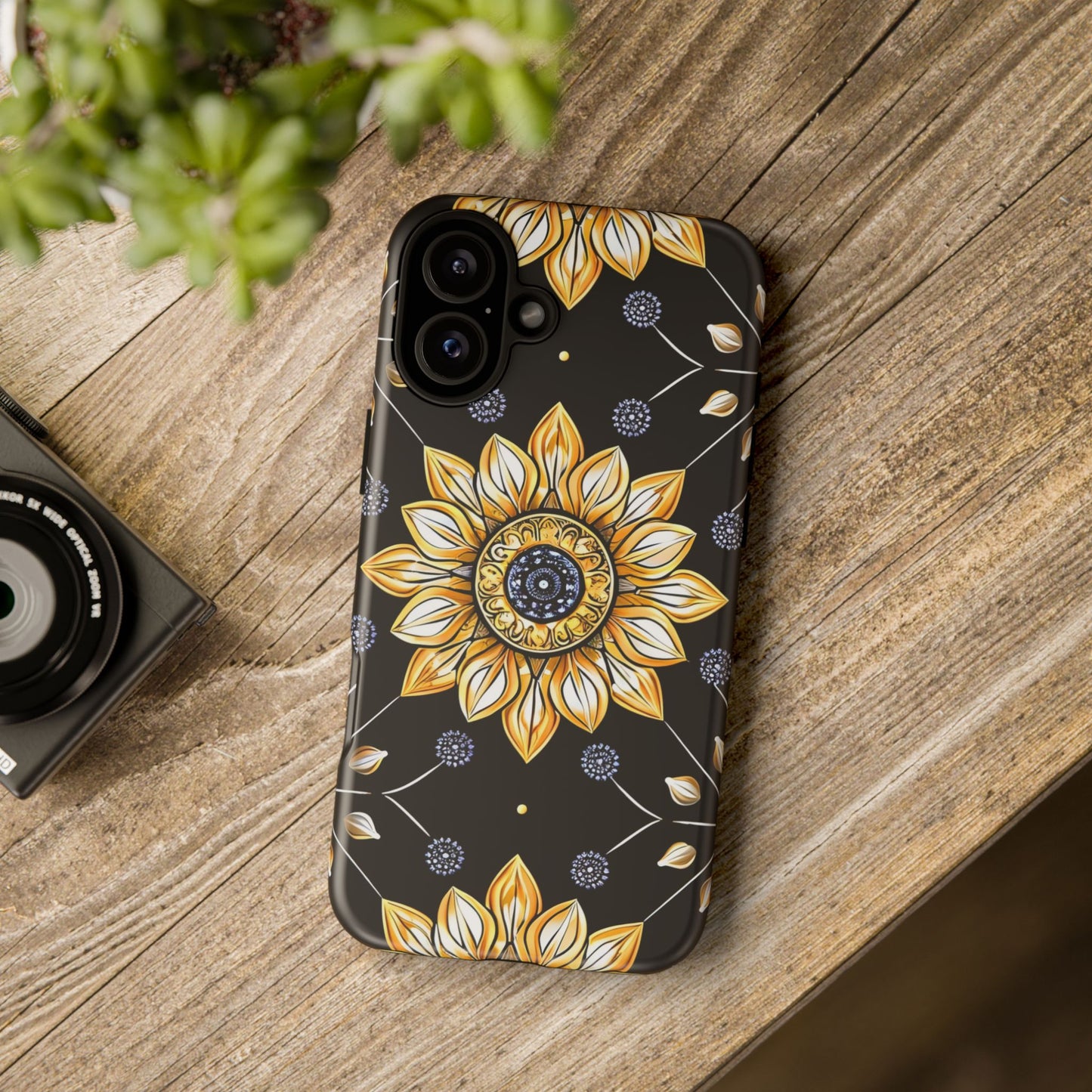 Floral Phone Case with Mandala Design, Tough Cases for iPhone & Samsung, Boho Style, Gift for Her, Unique Accessories