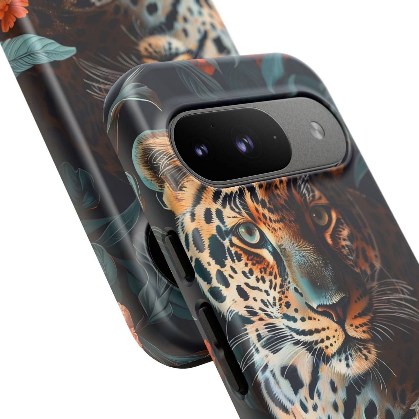 Wildlife Phone Case with Leopard Design | Tough Cases, Animal Prints, Floral Phone Cover, Gift for Nature Lovers, Unique Phone Accessories