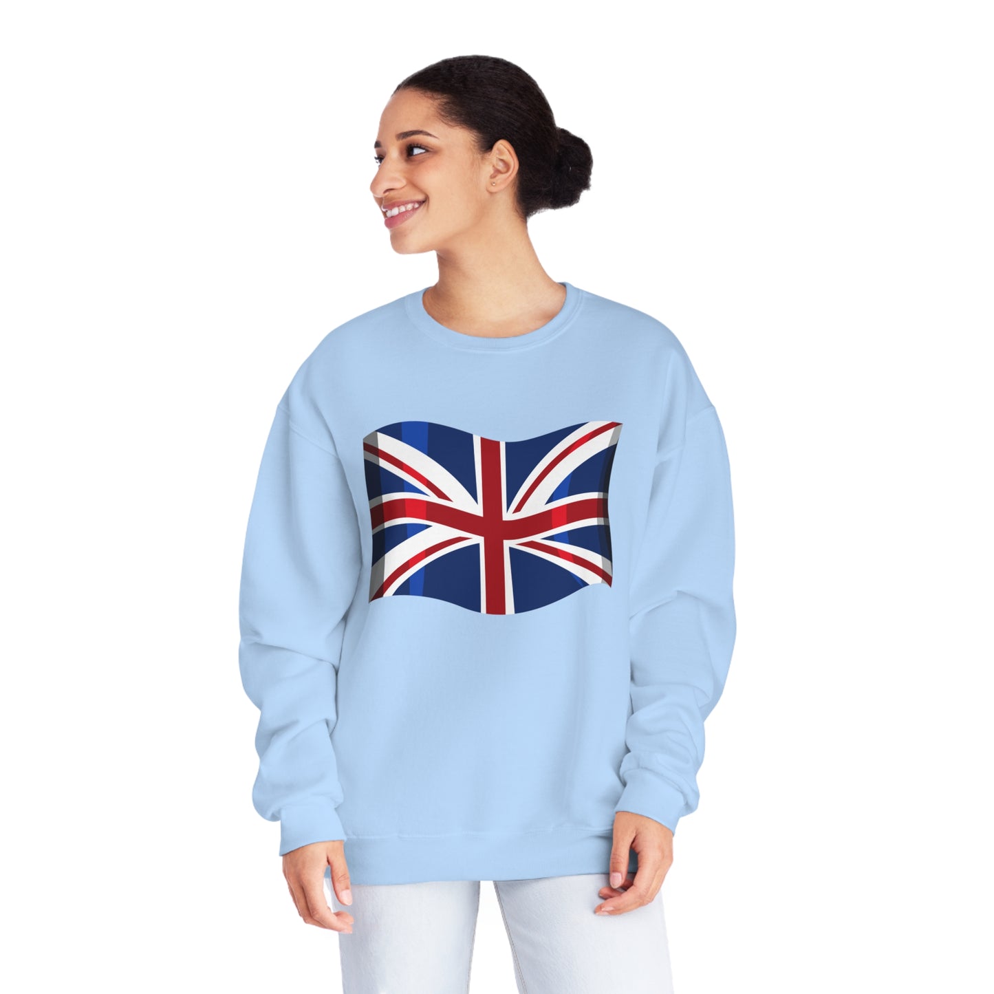 Unisex NuBlend® Crewneck Sweatshirt - Classic UK Flag Design - Union Jack Symbol