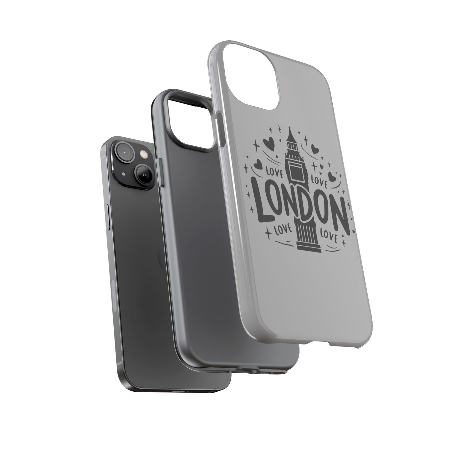 London Love Phone Case, Tough Cases, Stylish Phone Accessories, Unique Gift for Travelers, London Souvenir, Love Design