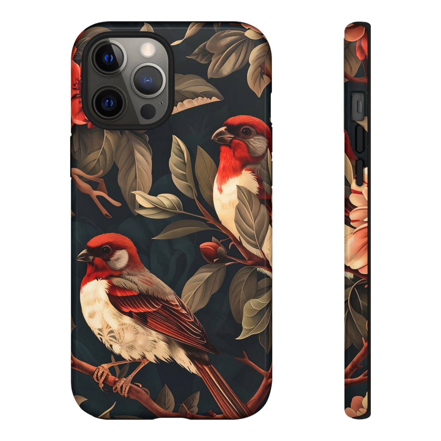Elegant Bird Phone Case, Floral Tough Cases, Nature Lover Gift, Stylish Mobile Cover, Unique Phone Accessory