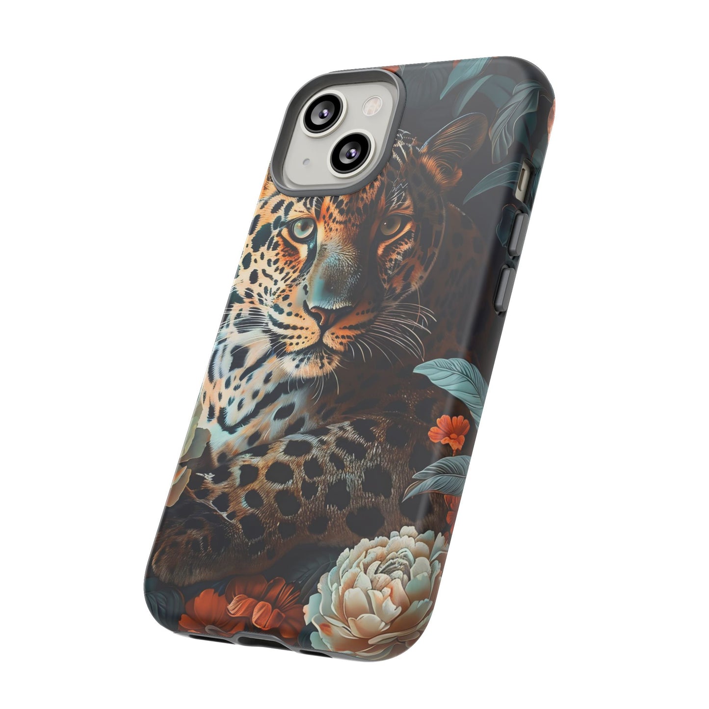 Wildlife Phone Case with Leopard Design | Tough Cases, Animal Prints, Floral Phone Cover, Gift for Nature Lovers, Unique Phone Accessories