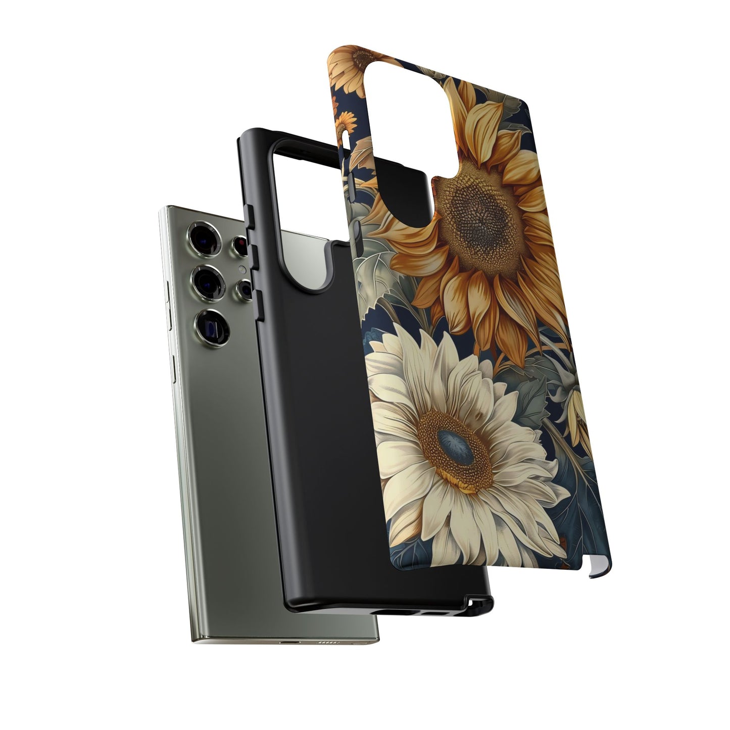 Sunflower Phone Case, Floral Tough Phone Cover, Gift for Nature Lovers, Phone Accessories, Sunflower Gifts