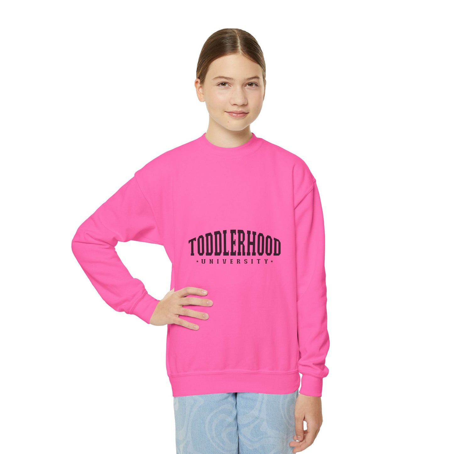 Toddlerhood University Youth Crewneck Sweatshirt - Cozy and Fun Gift for Kids