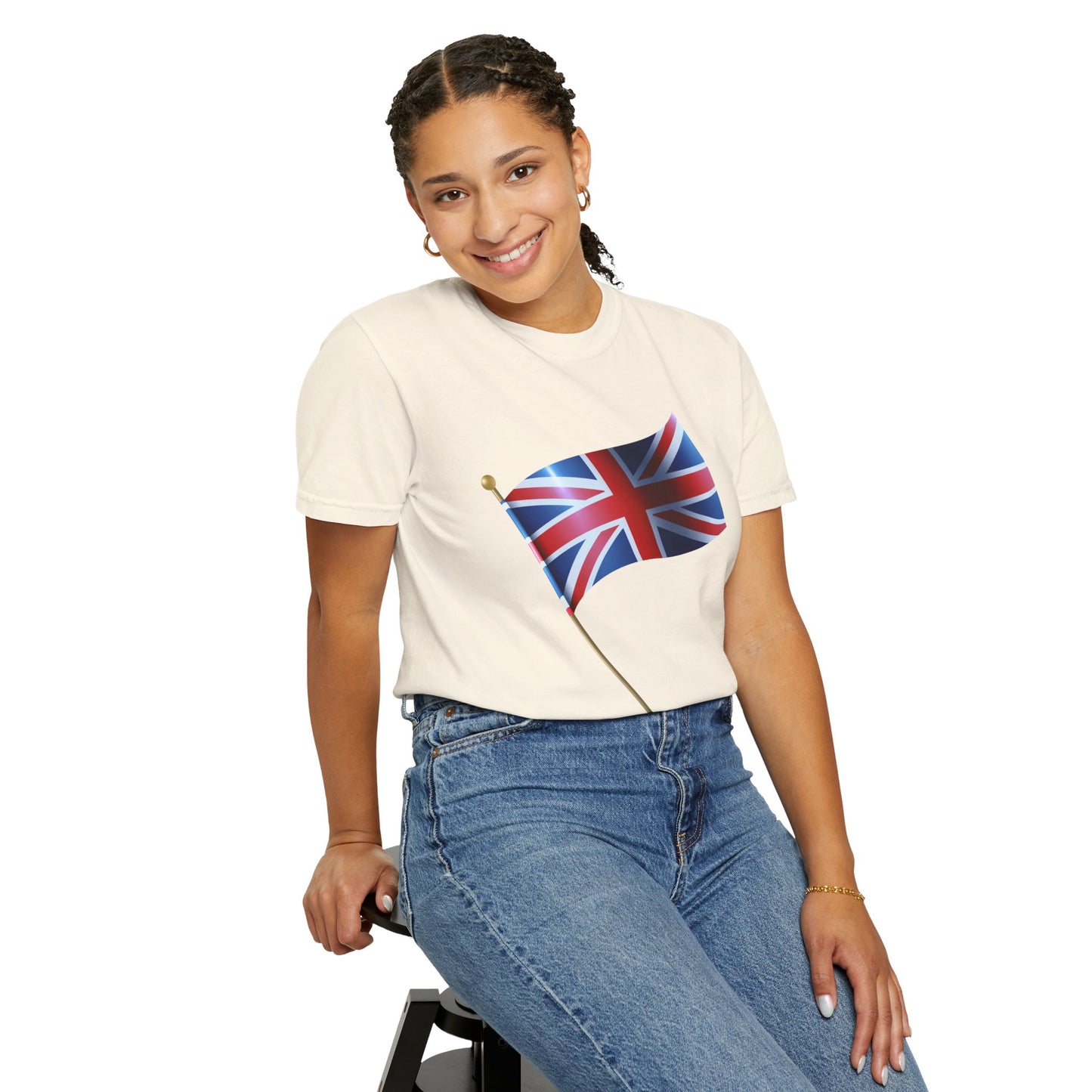 Unisex Garment-Dyed T-shirt - Emblem of Unity - The British Flag