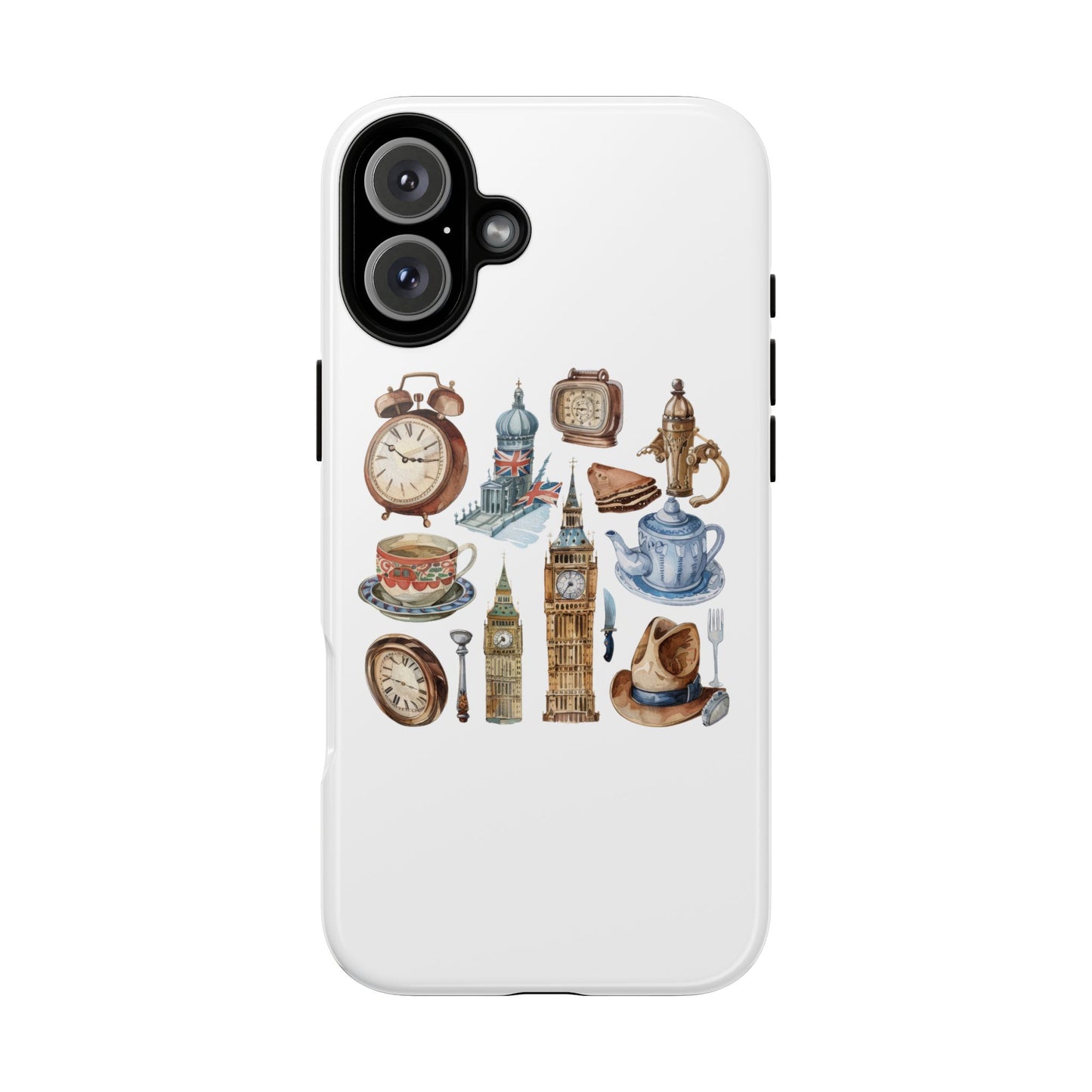 Vintage Illustrative Phone Case, Whimsical Tough Phone Cover, Gifts for Her, Unique Cell Phone Accessory