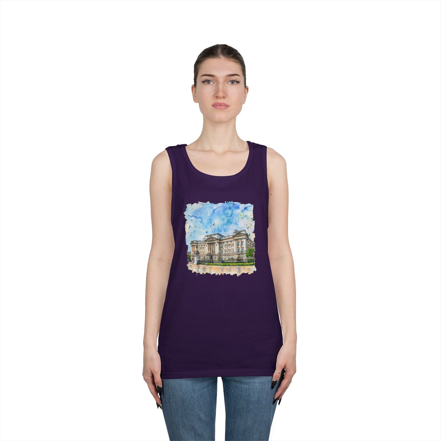 Unisex Heavy Cotton Tank Top - England Aesthetics - Embracing Classic British Charm and Style
