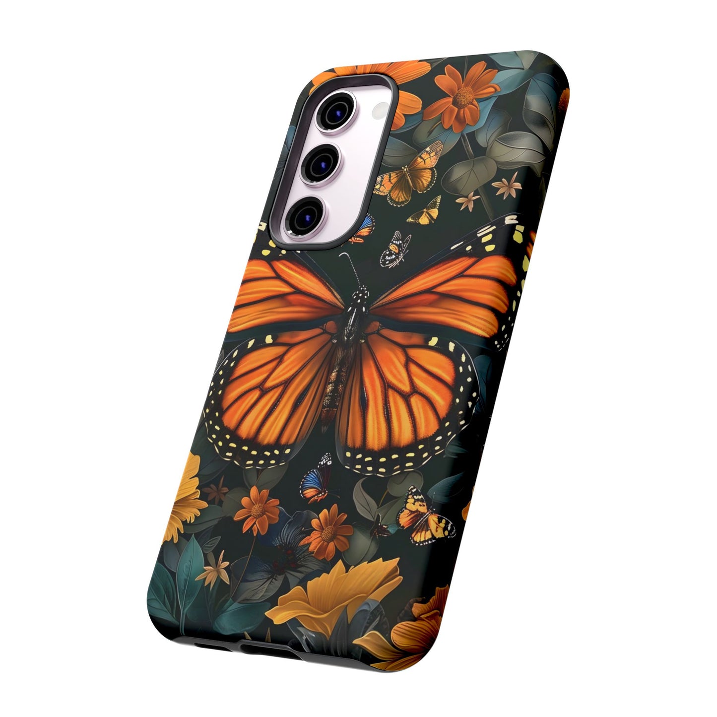 Monarch Butterfly Phone Case, Tough Cases, Nature Lover Gift, Floral Mobile Cover, Eco-Friendly Phone Accessory, Butterfly Design