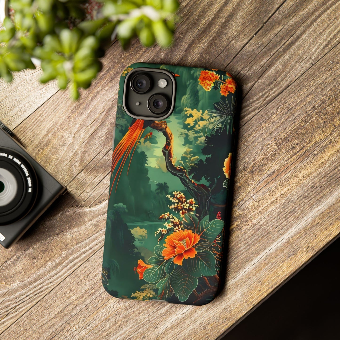 Tropical Phone Case - Colorful Floral Design, Phone Cover for Nature Lovers, Gift for Friends, iPhone & Android Compatible, Boho Style