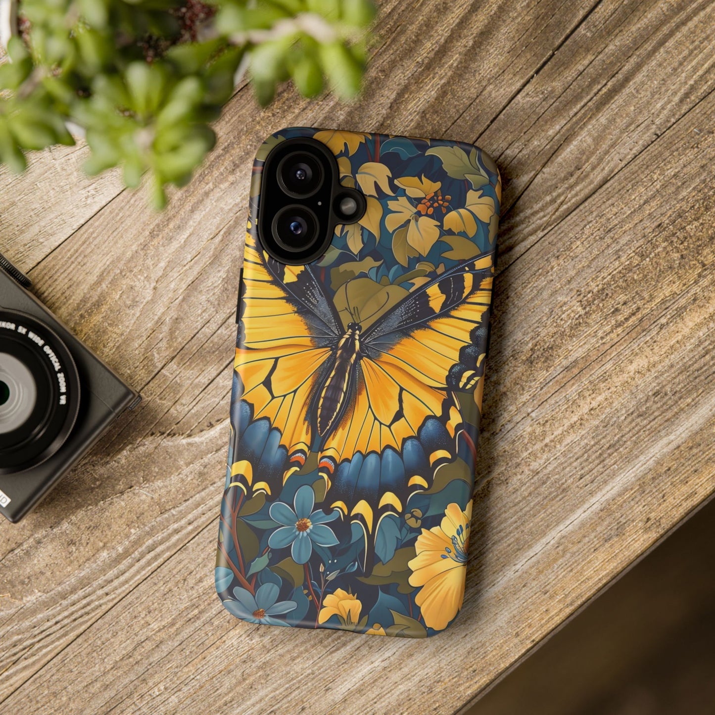 Colorful Butterfly Phone Case, Floral Design, Tough Cases, Protective Cover, Gifts for Nature Lovers, Birthday Present