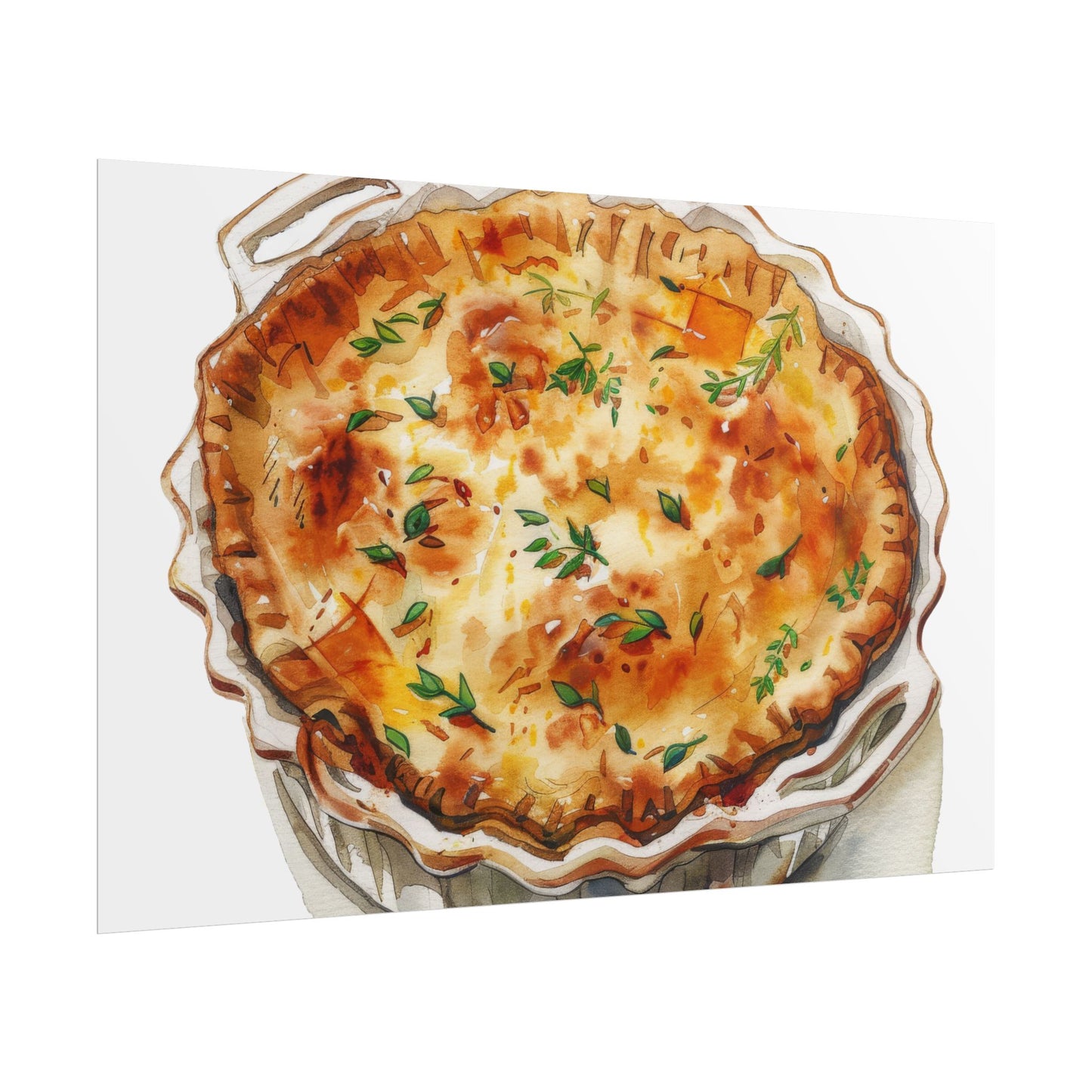 Delicious Quiche Rolled Posters for Kitchen Decor, Culinary Art, Foodie Wall Art, Gift for Chefs, Cooking Enthusiasts, Home Decor