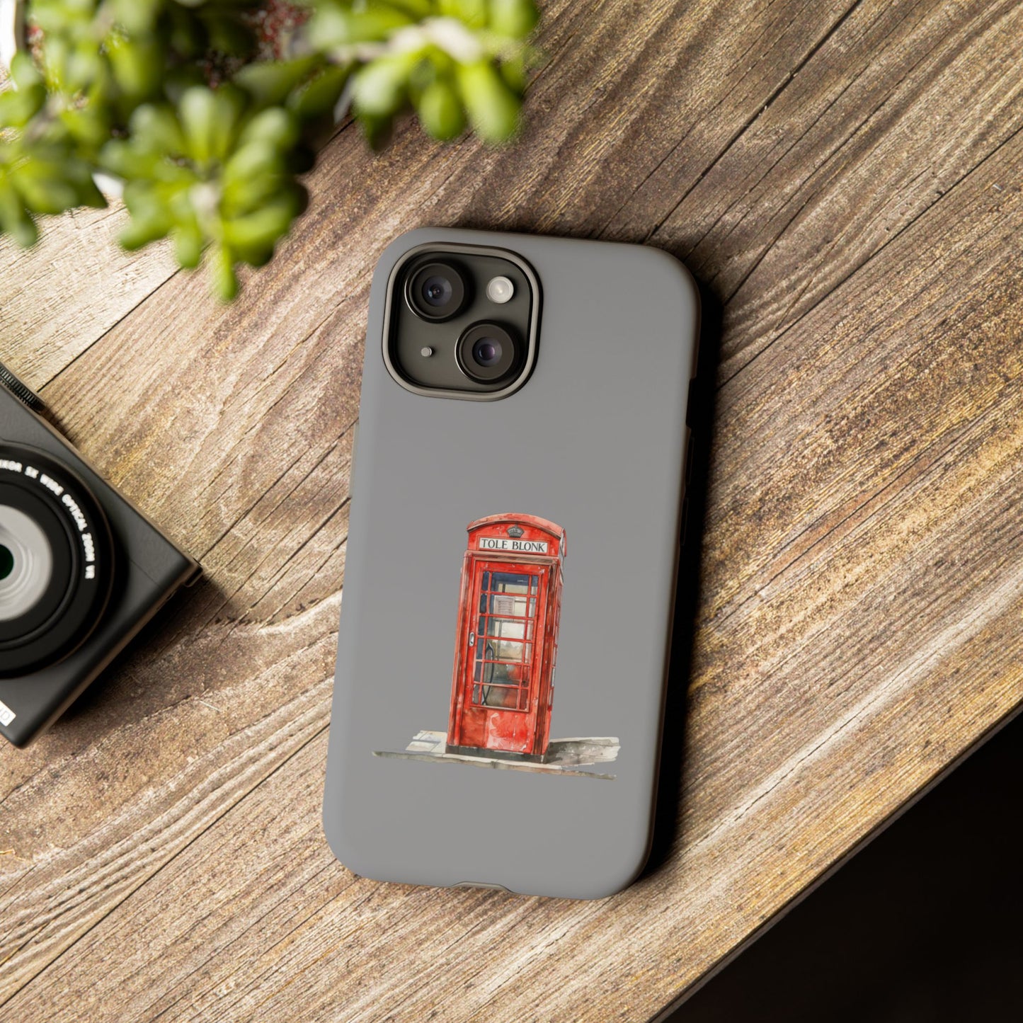 Red Phone Booth Phone Case, Vintage Style Case, Tough Cases for Gifts, Quirky Phone Accessories, Travel Lover's Gift