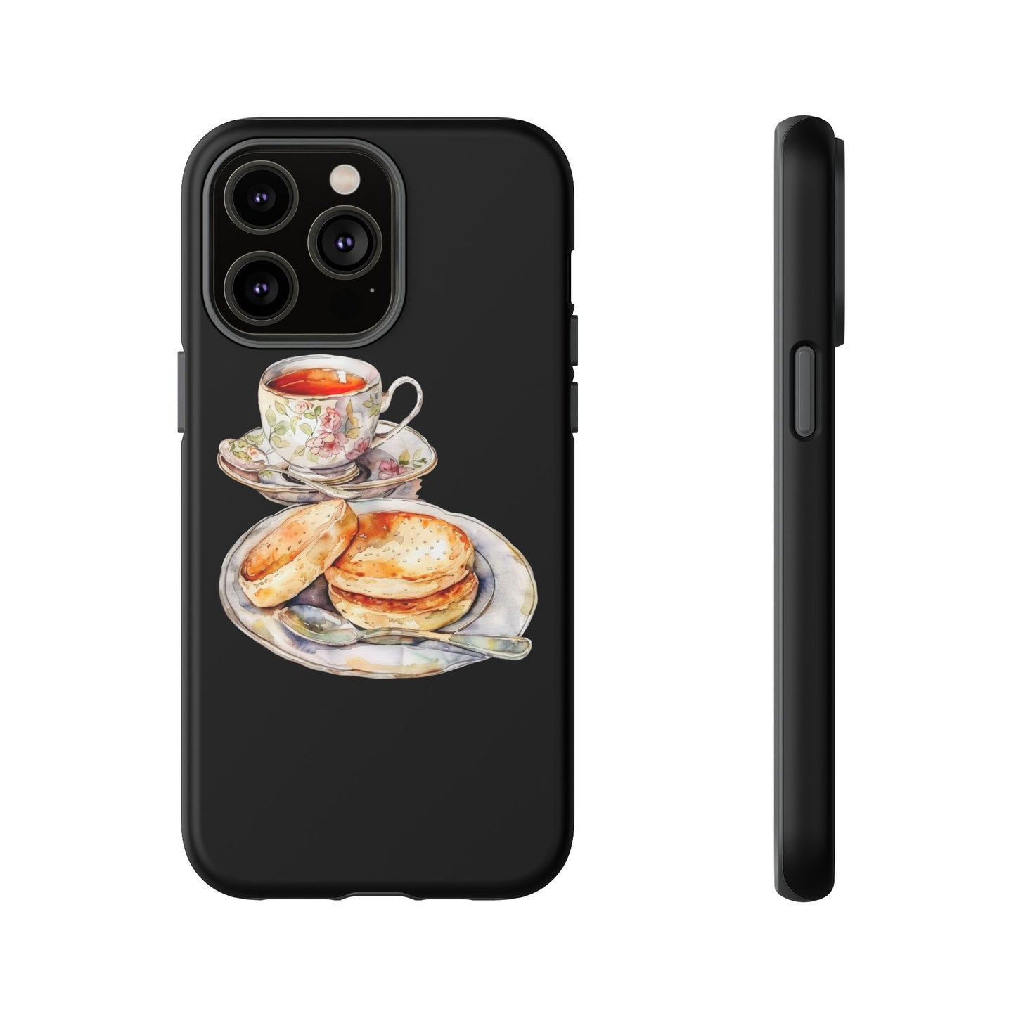 Tea Time Phone Case with Cookies Design, Cute Phone Cover, Gift for Tea Lovers, Kitchen Decor, Whimsical Style