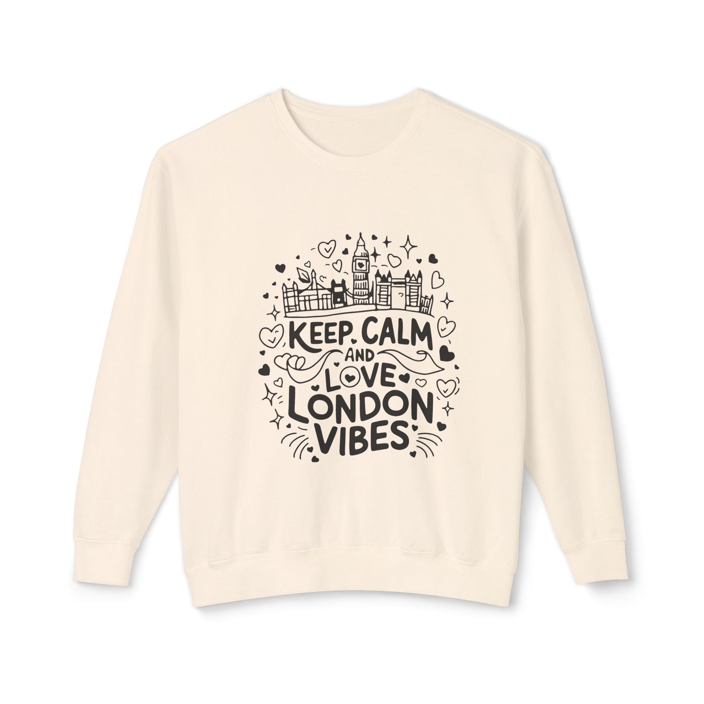 Unisex Lightweight Crewneck Sweatshirt - Keep calm and love london Vibes