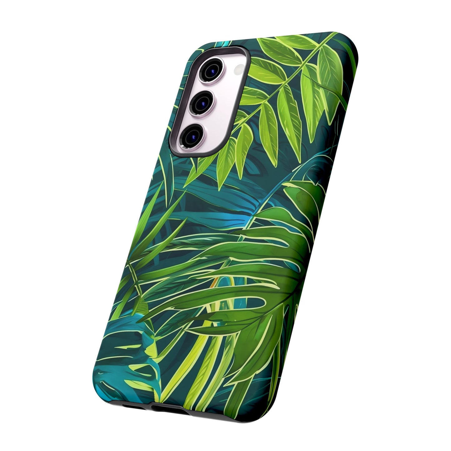 Tropical Phone Case - Durable Green Leaf Design, Eco-Friendly Gift, Trendy Accessory, Nature Lover's Case, Summer Vibes