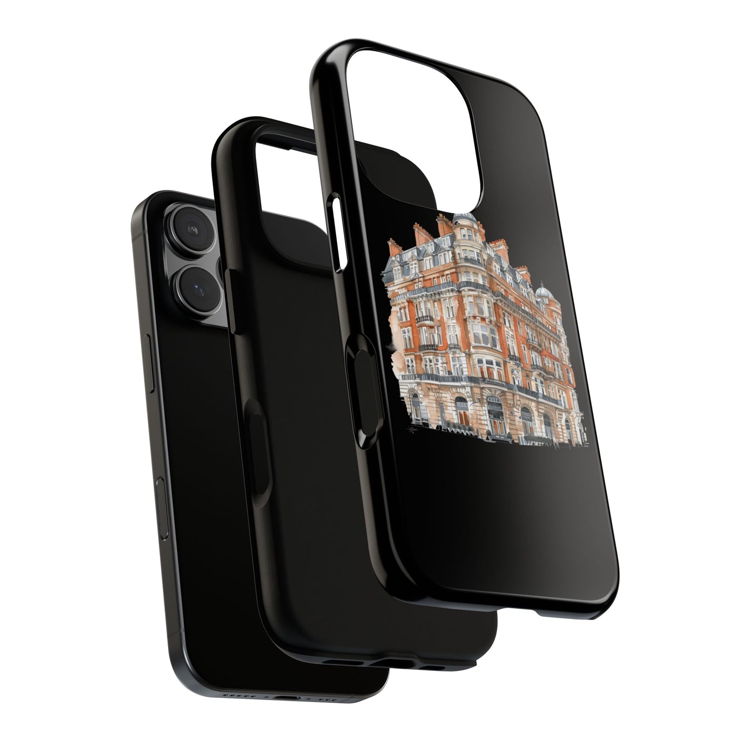 Cityscape Phone Case, Tough Phone Cover, Urban Art Case, Vintage Architecture Design, Gift for Travelers, Stylish Phone Accessory