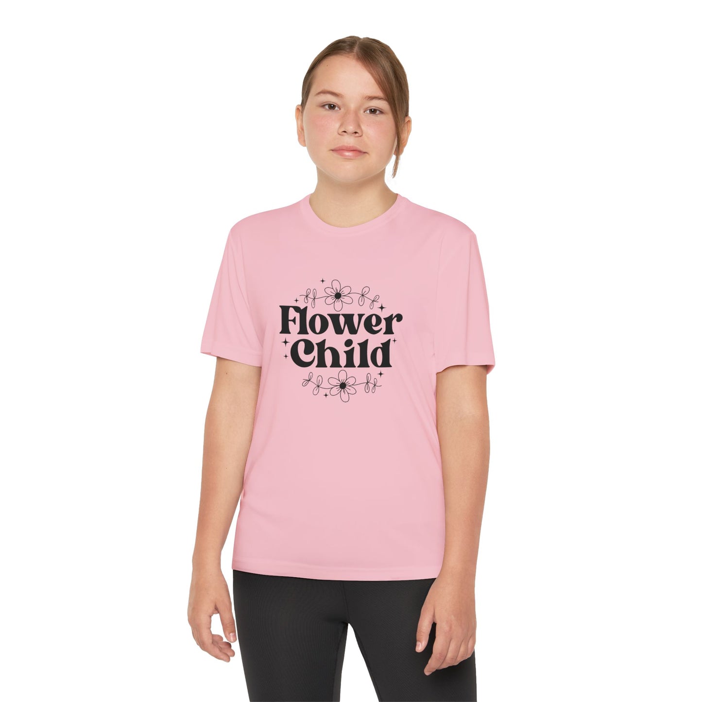 Youth Tee - Flower Child SVG PNG Design - Cute Graphic T-Shirt for Free Spirits