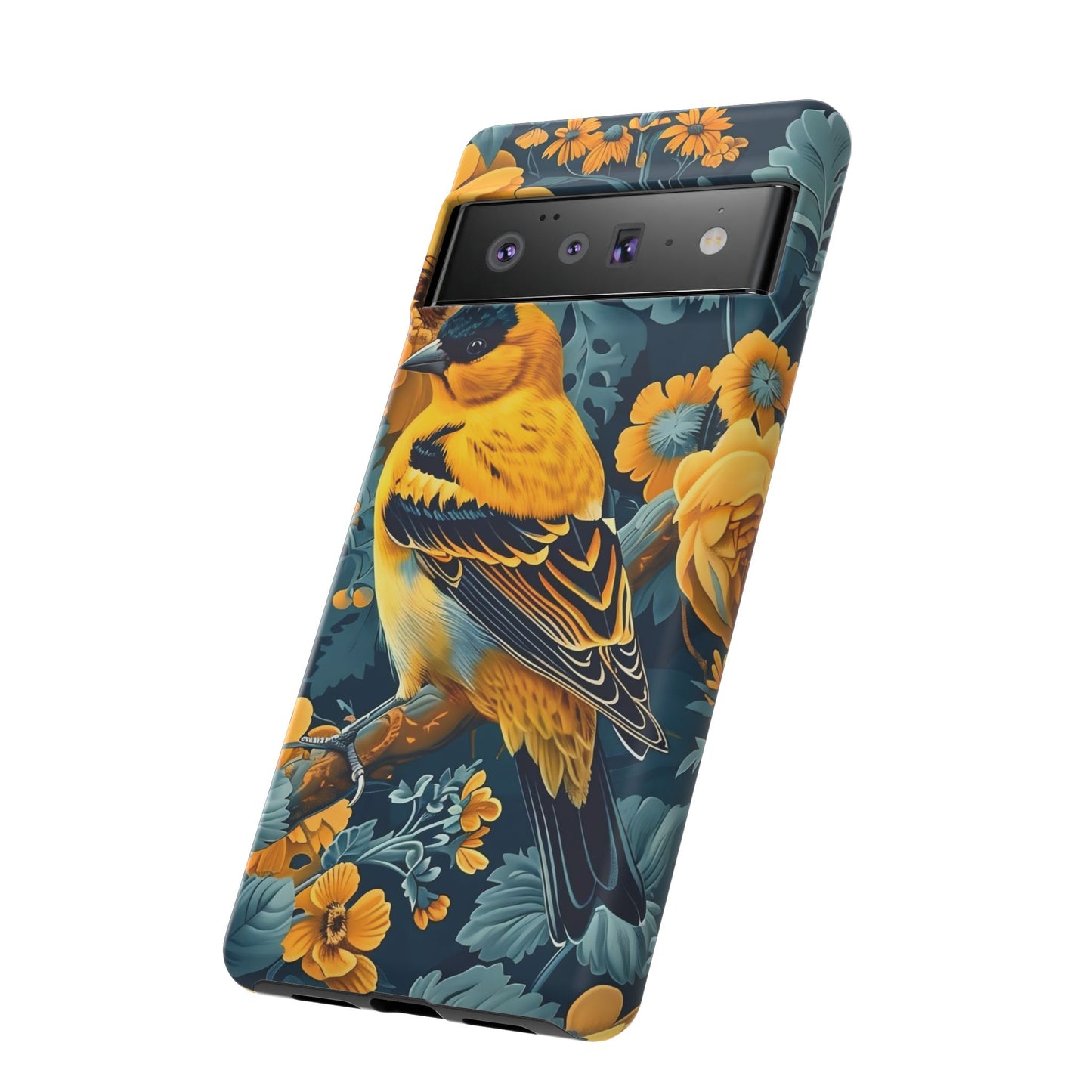 Colorful Bird Phone Case, Tough Phone Cover, Floral Phone Accessories, Nature Lover Gift, Unique Smartphone Case, Birthday Present