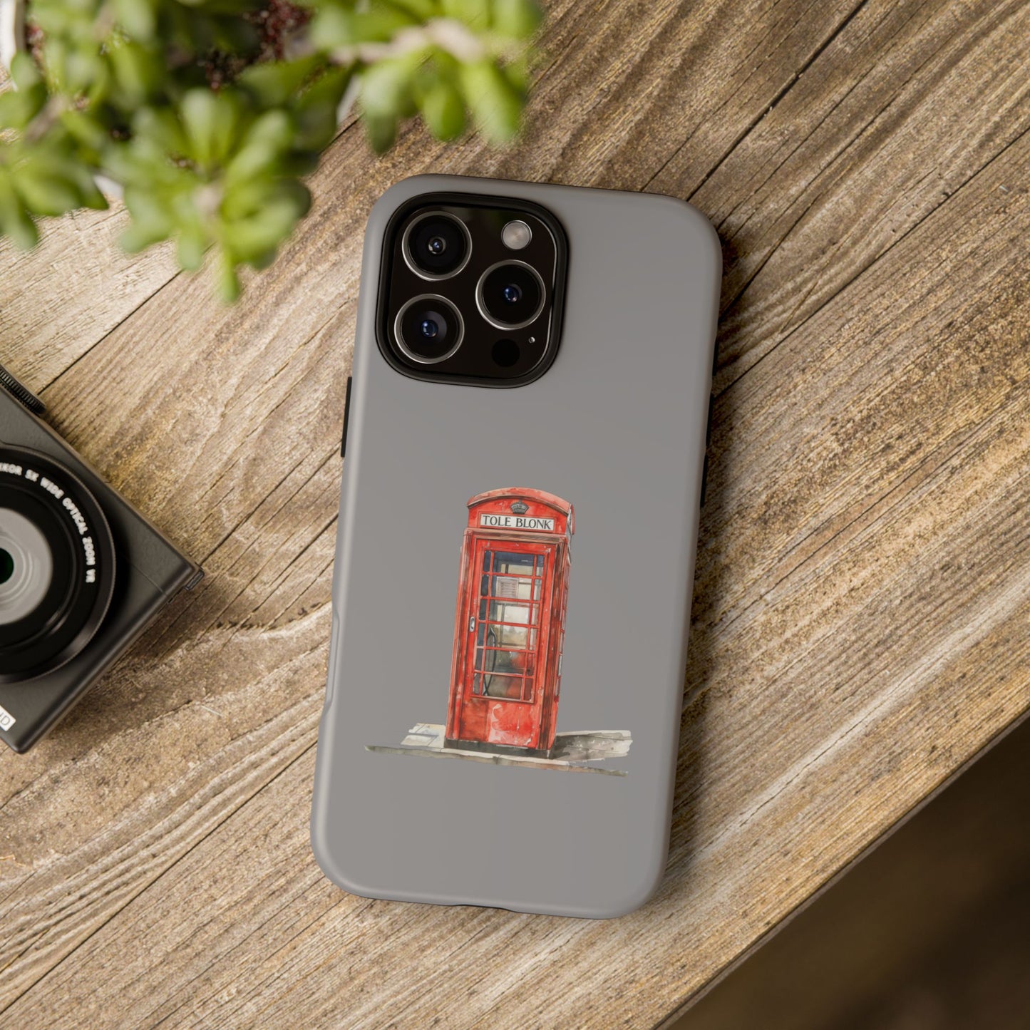Red Phone Booth Phone Case, Vintage Style Case, Tough Cases for Gifts, Quirky Phone Accessories, Travel Lover's Gift