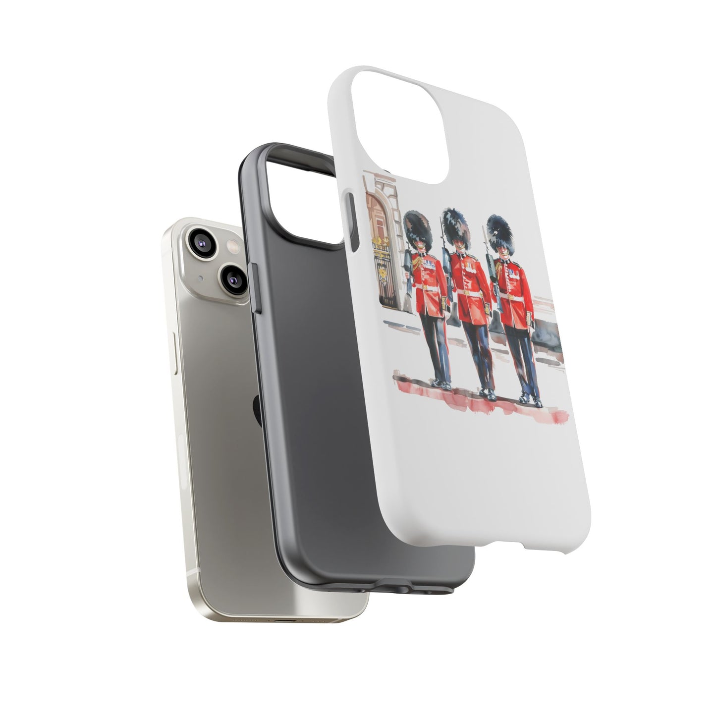 Phone Case with Royal Guard Design, Unique Cell Cover, London Souvenir, Tough Phone Case, Gift for Travelers, Stylish Street Photography