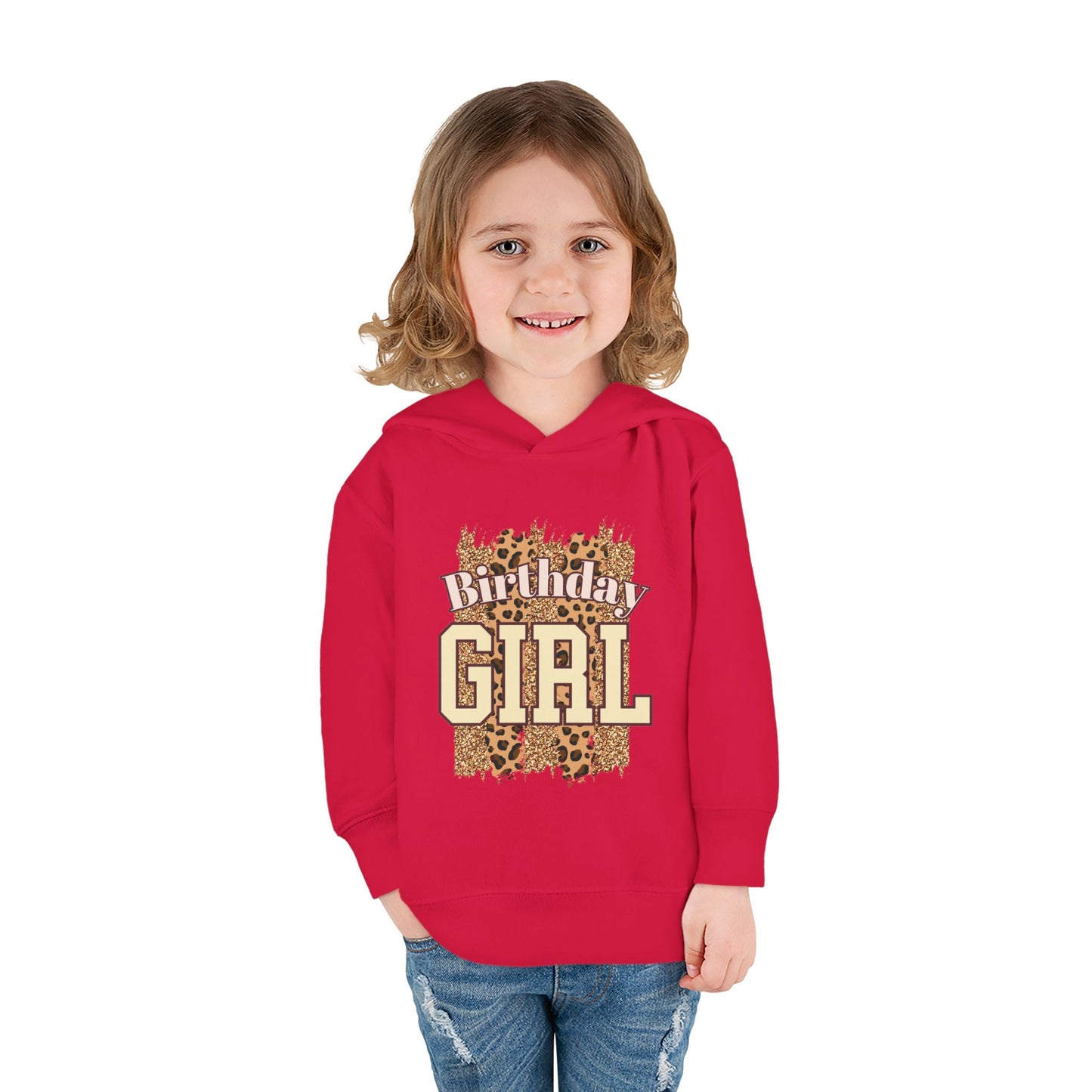 Birthday Girl Toddler Fleece Hoodie - Cute Animal Print Design